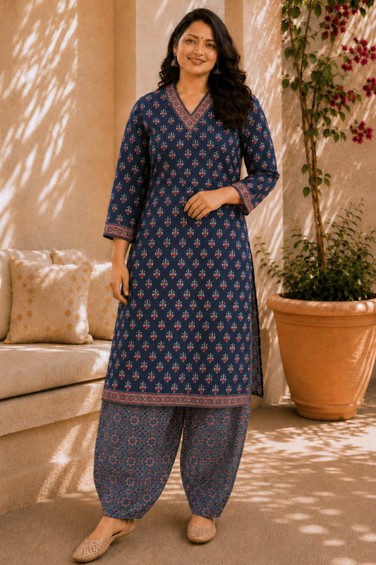 Mehfil-e-Indigo Cotton Salwar Suit