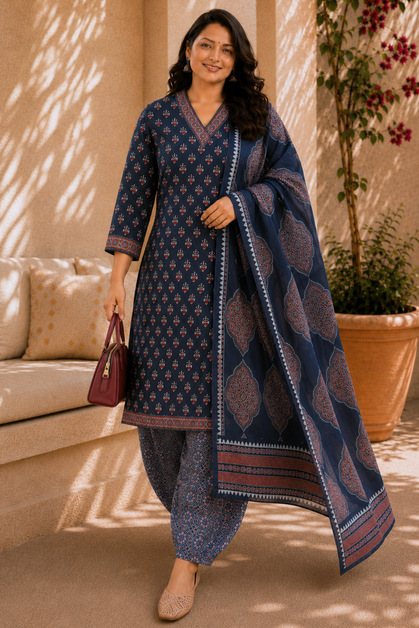 Mehfil-e-Indigo Cotton Salwar Suit