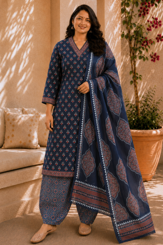 Mehfil-e-Indigo Cotton Salwar Suit