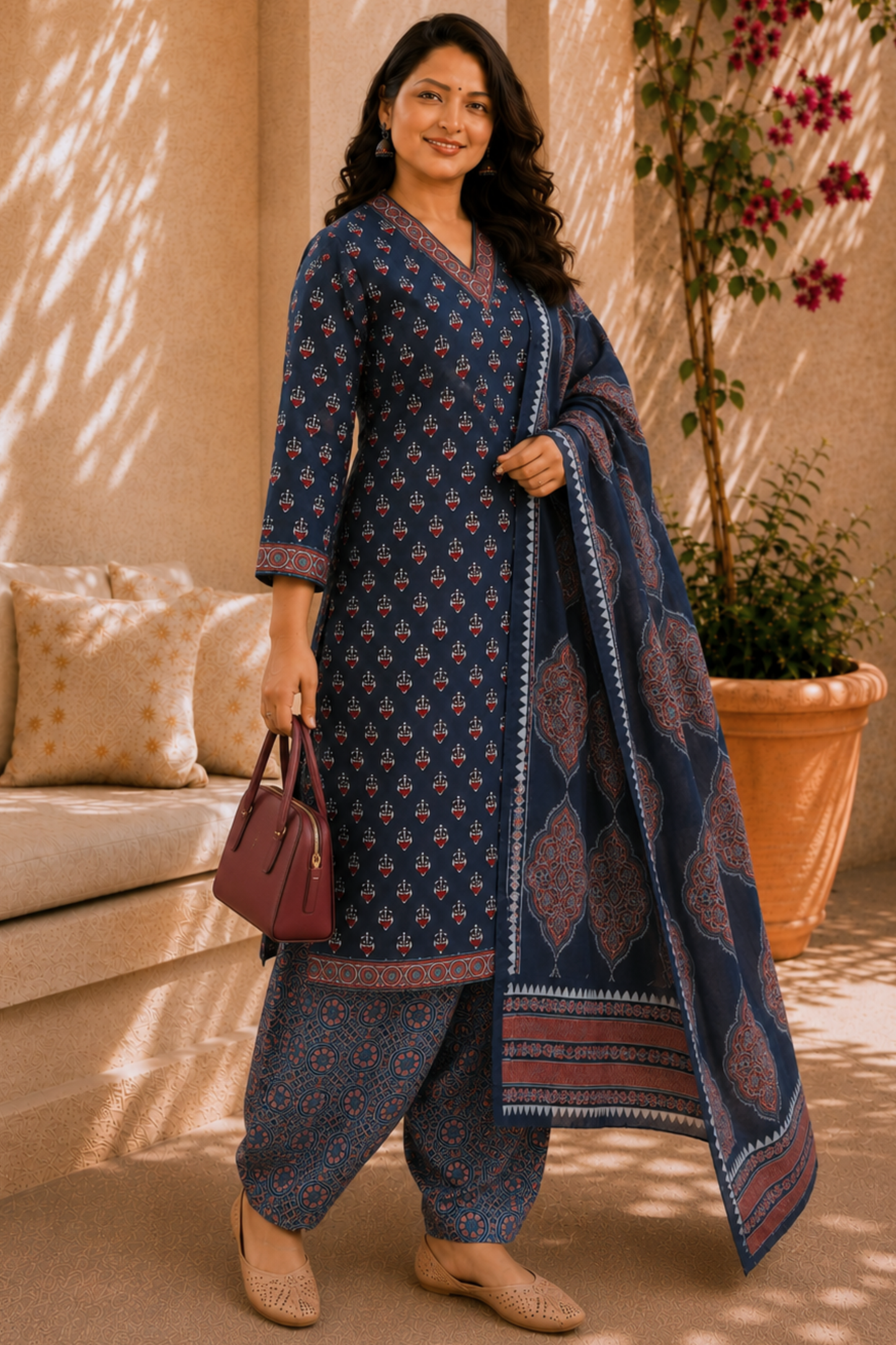 Mehfil-e-Indigo Cotton Salwar Suit