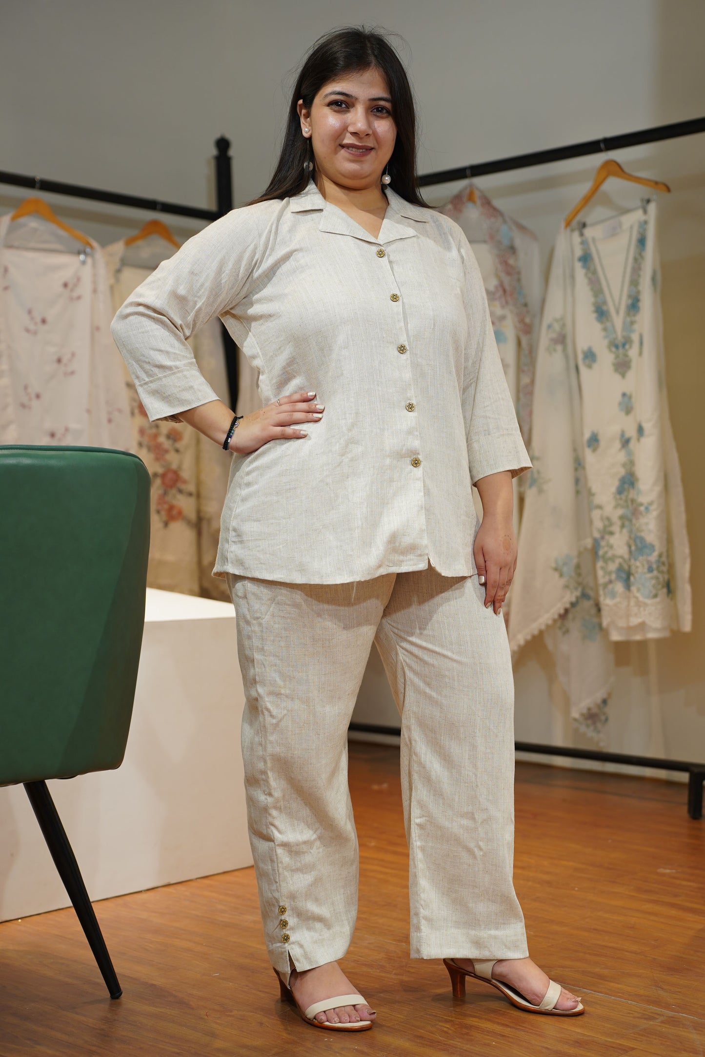 Ivory Essence Textured Co-ord Set