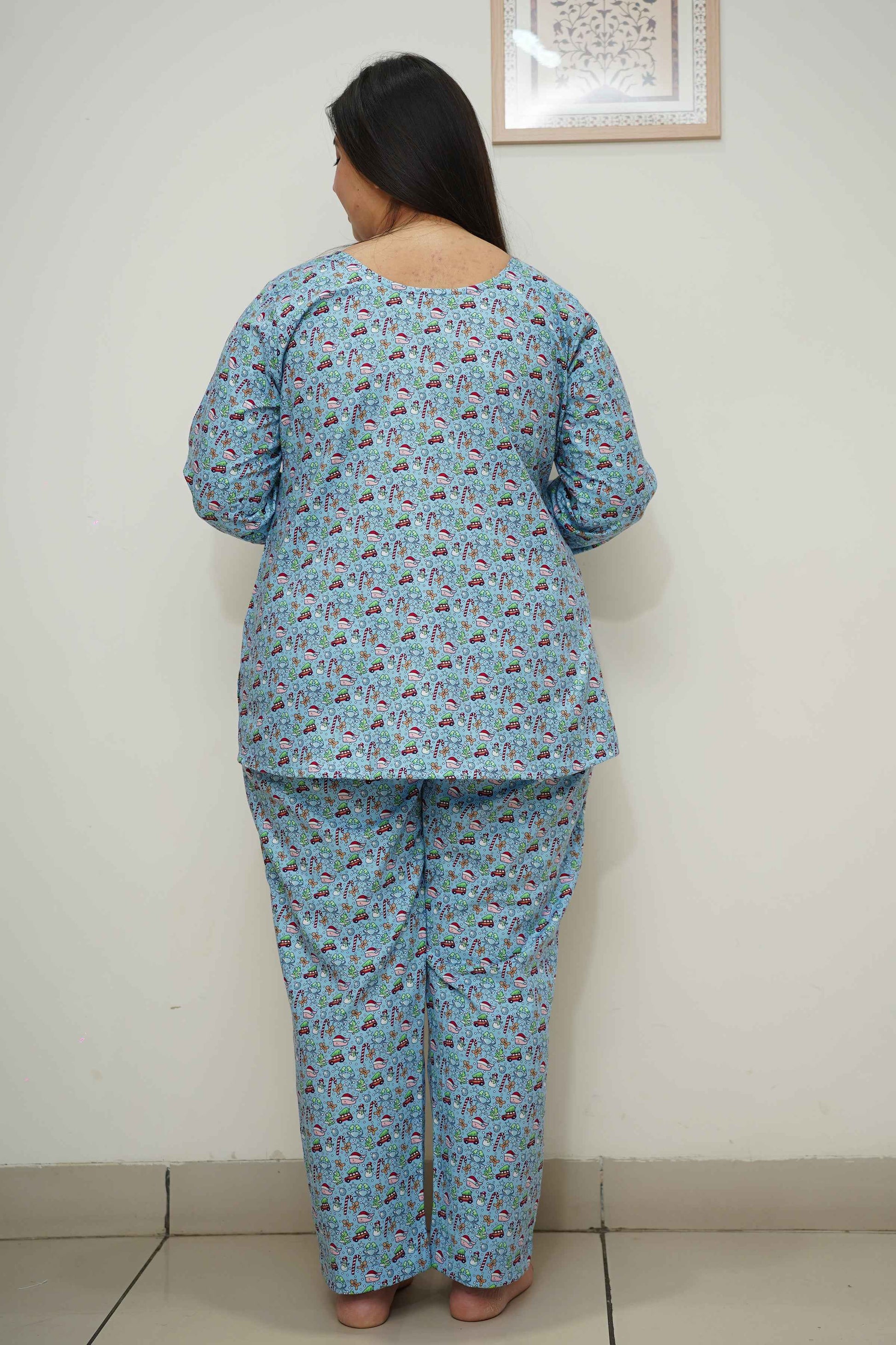 Buy Plus Size ​Jingle Breeze Woollen Night Suit At Apella | Sizes XS to 10 XL | India | Free Delivery | Customized