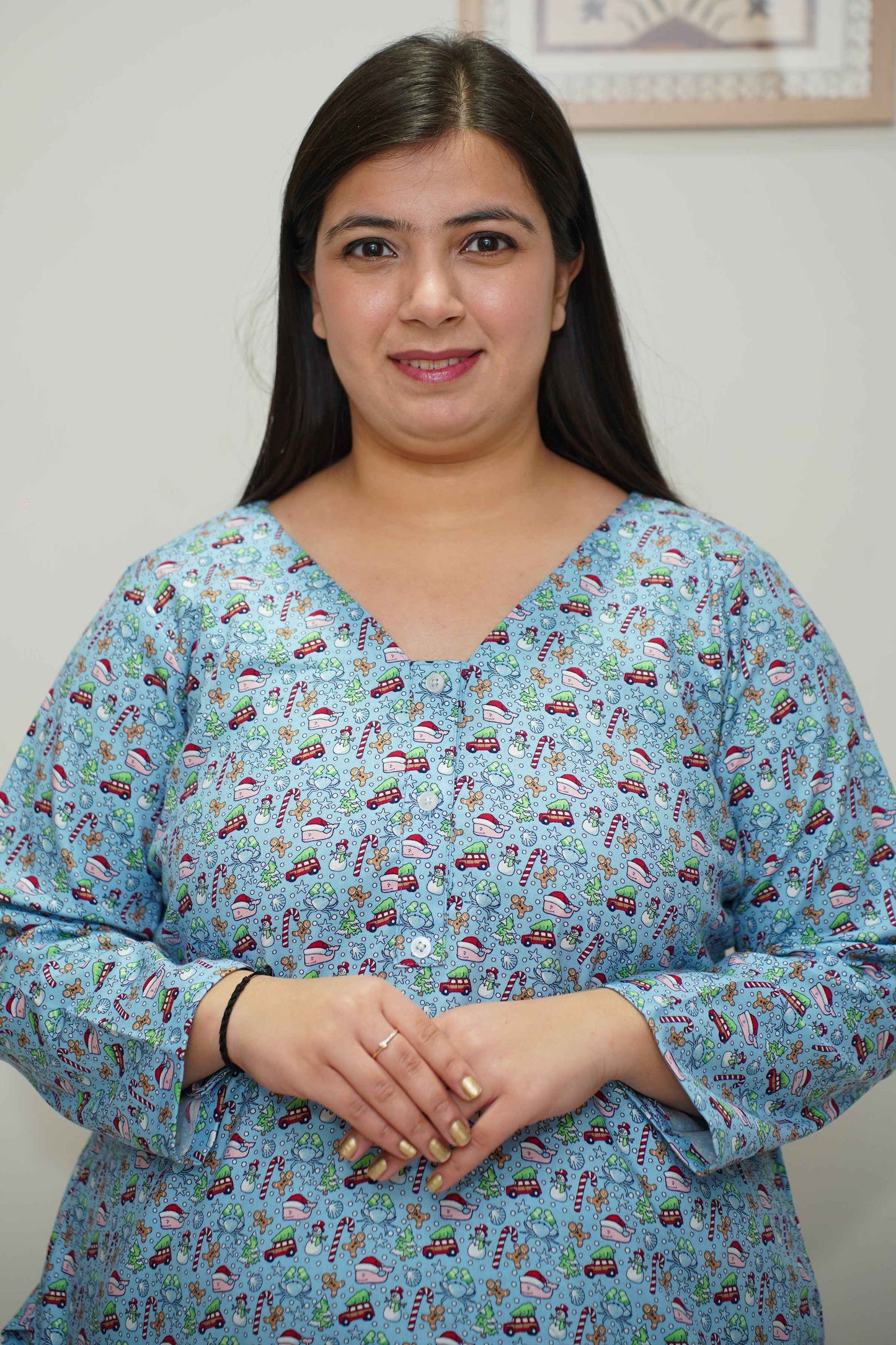 Buy Plus Size ​Jingle Breeze Woollen Night Suit At Apella | Sizes XS to 10 XL | India | Free Delivery | Customized