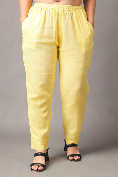 Buy Plus Size ​Kota Doria Pant Palazzo At Apella | Sizes XS to 10 XL | India | Free Delivery | Customized