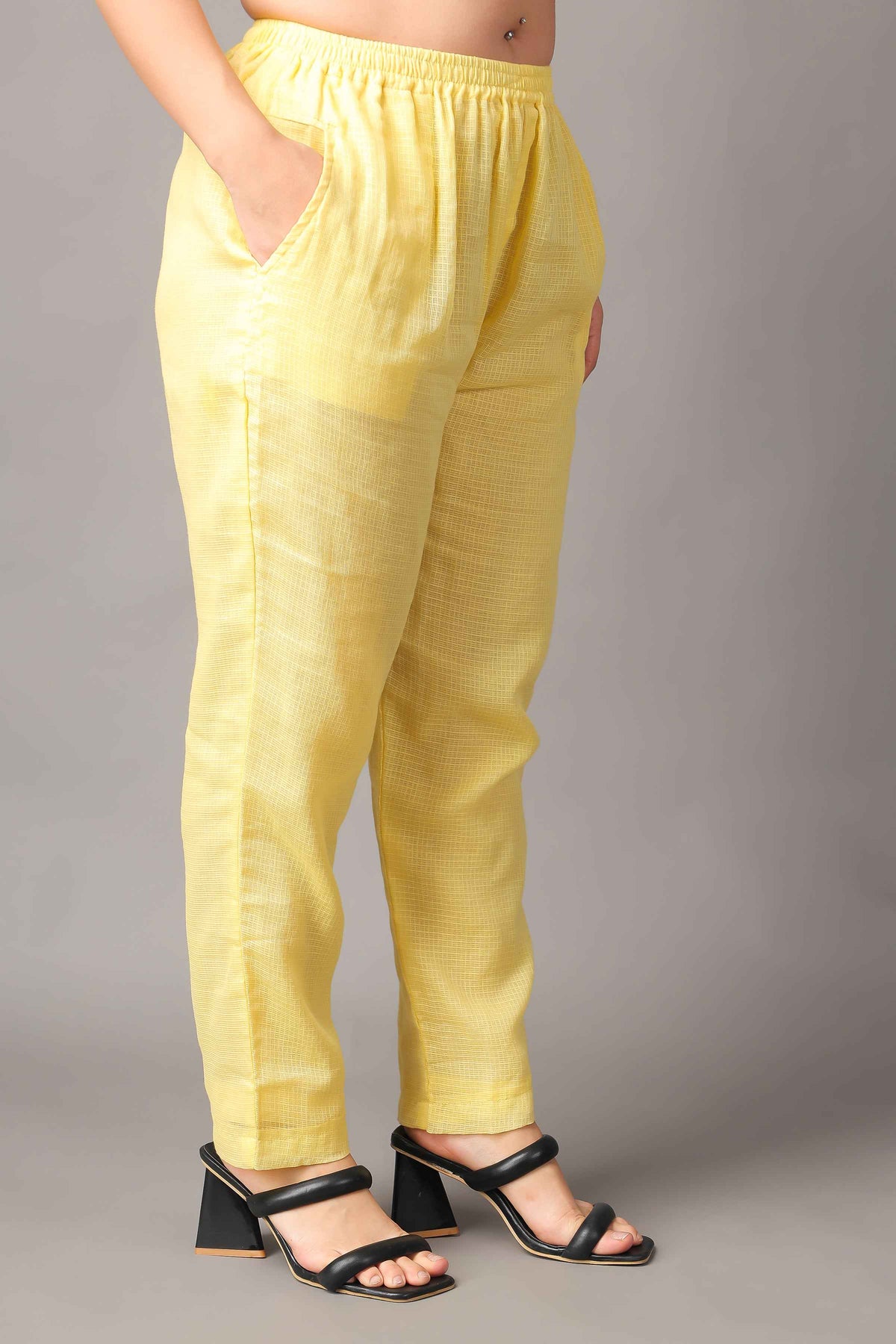 Buy Plus Size ​Kota Doria Pant Palazzo At Apella | Sizes XS to 10 XL | India | Free Delivery | Customized