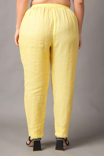 Buy Plus Size ​Kota Doria Pant Palazzo At Apella | Sizes XS to 10 XL | India | Free Delivery | Customized