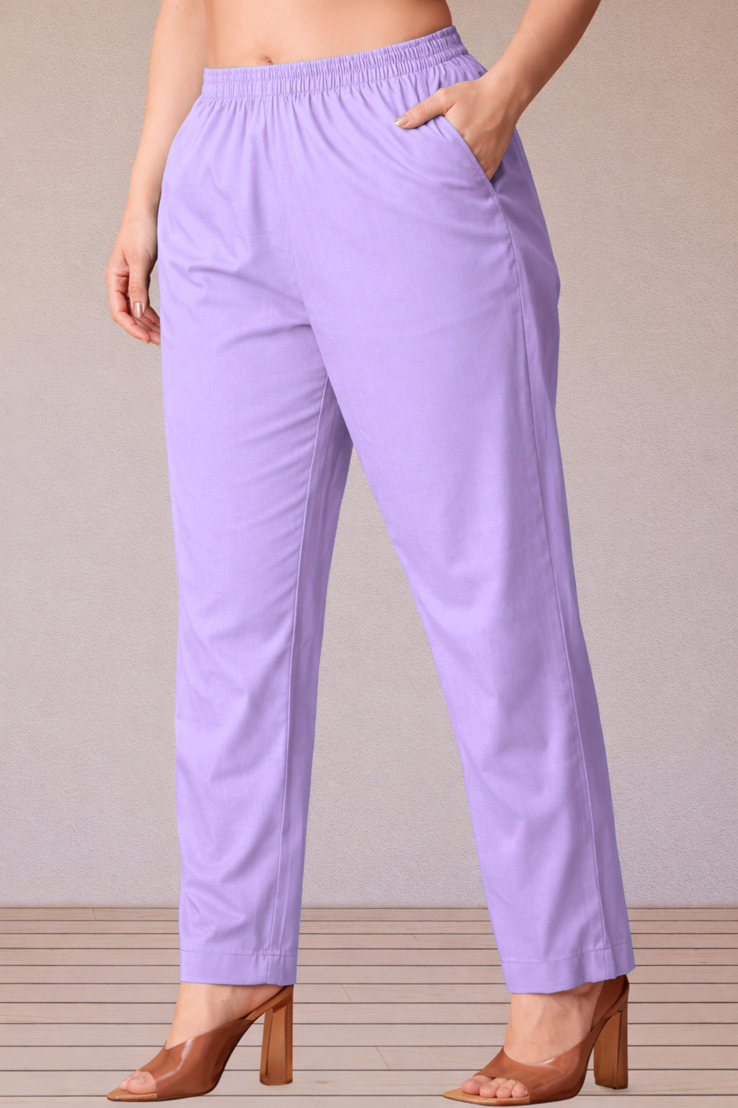 Lavender Cotton Kurti Pant