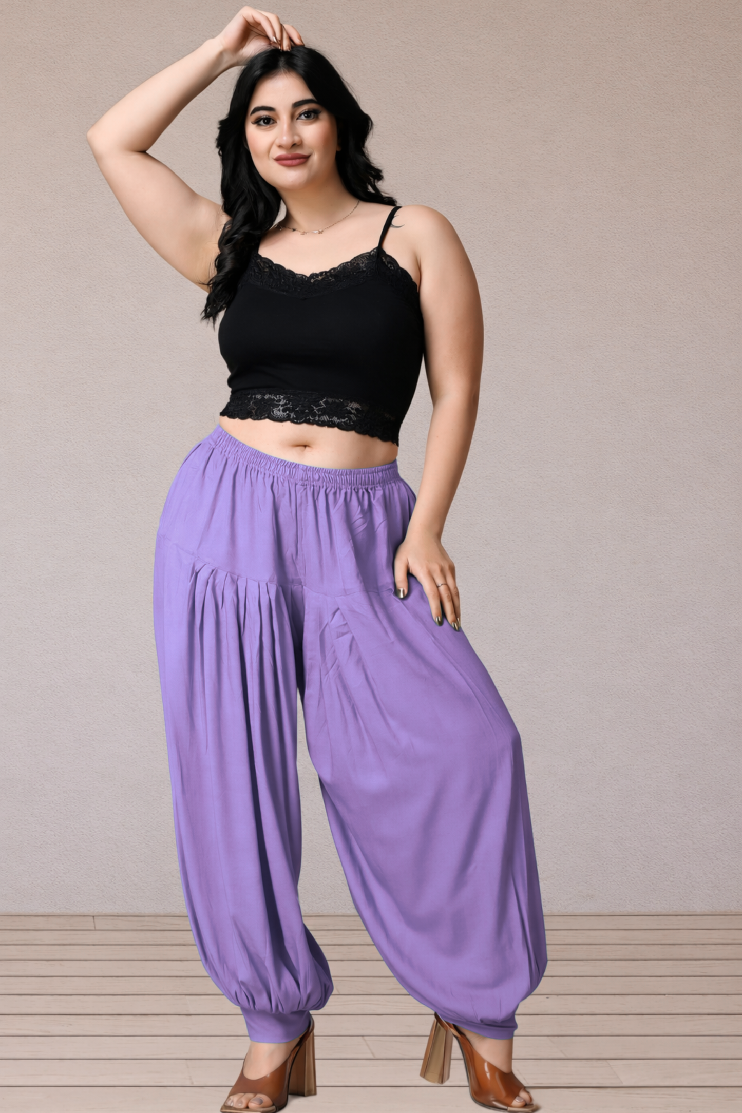 Lavender Rayon Afghani Salwar