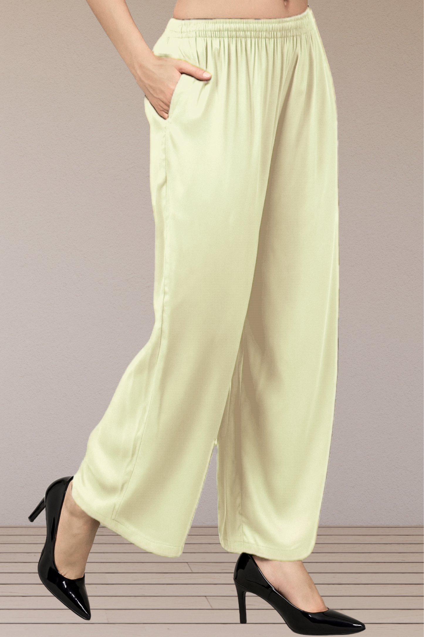 Lemon Flared Palazzo Pant