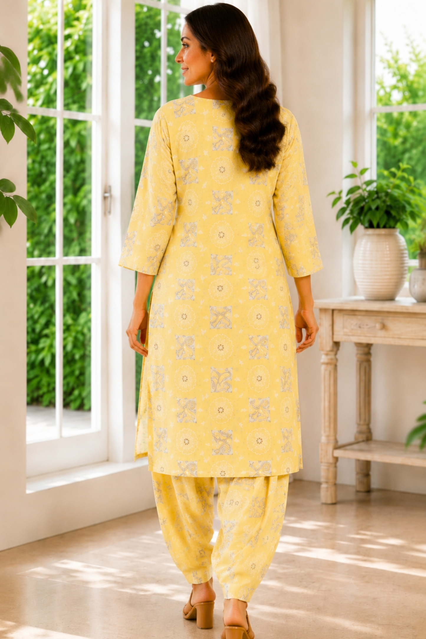 Honey Vanilla Cotton Salwar Suit