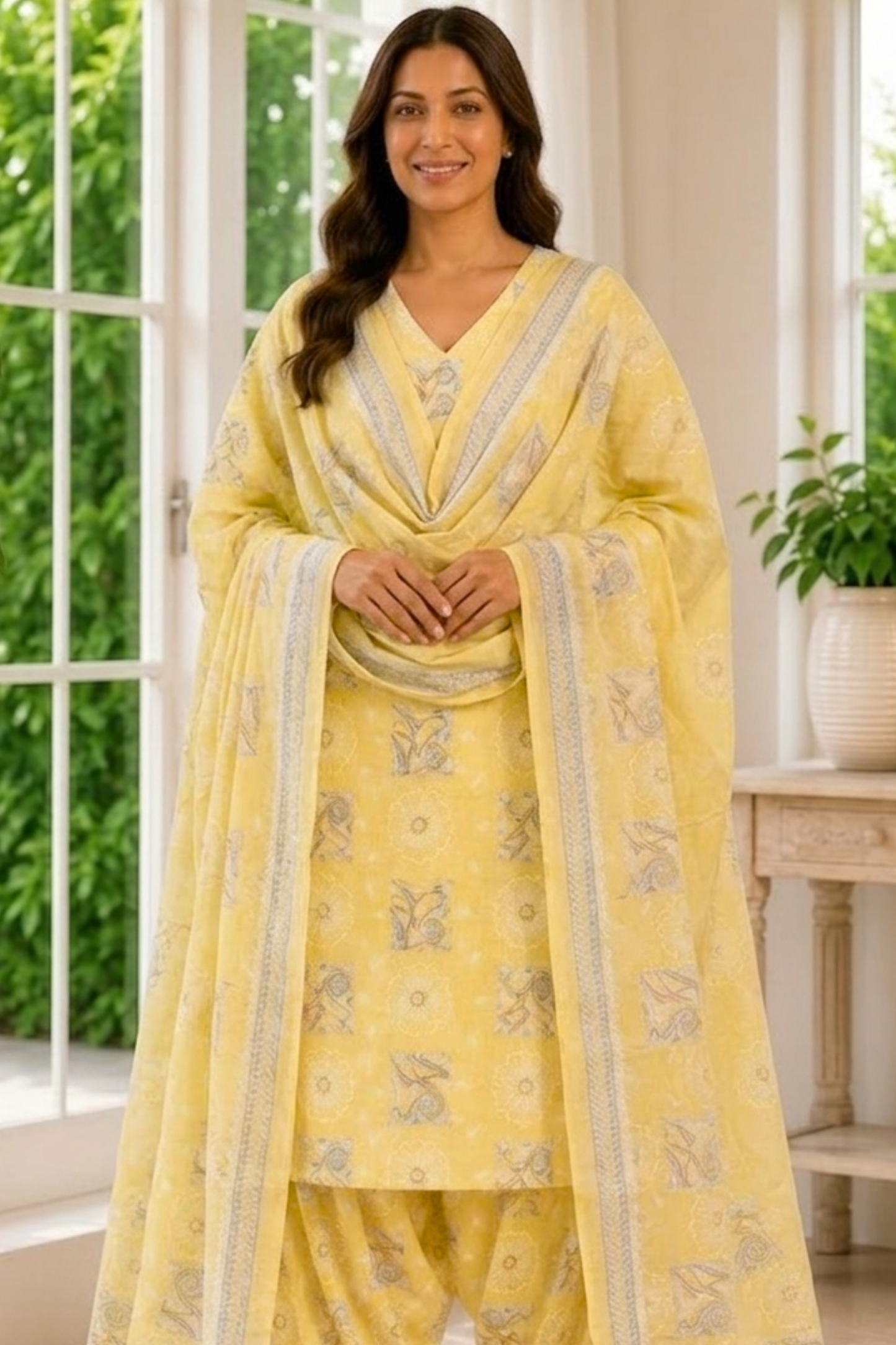 Honey Vanilla Cotton Salwar Suit