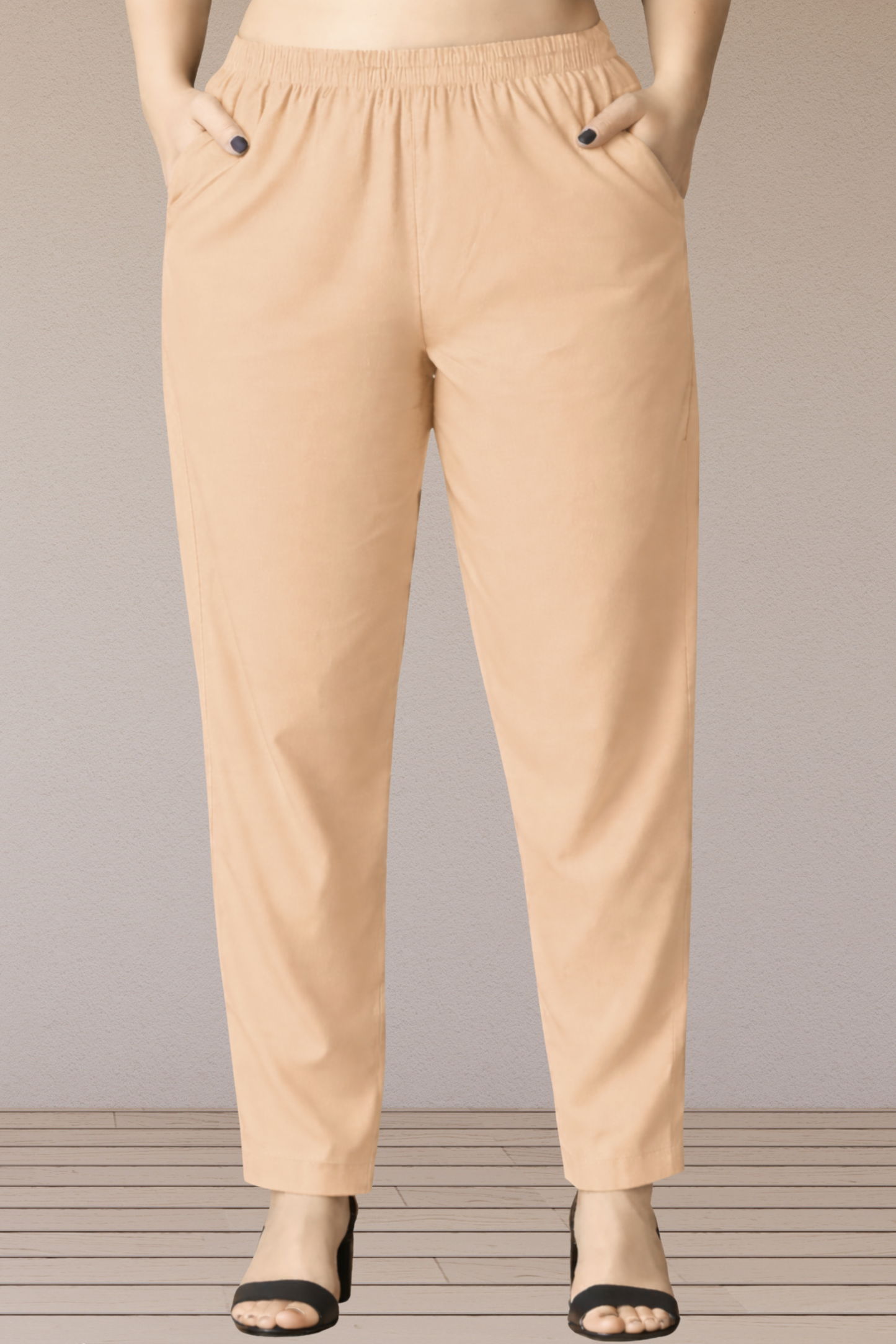 Light Apricot Cotton Kurti Pant