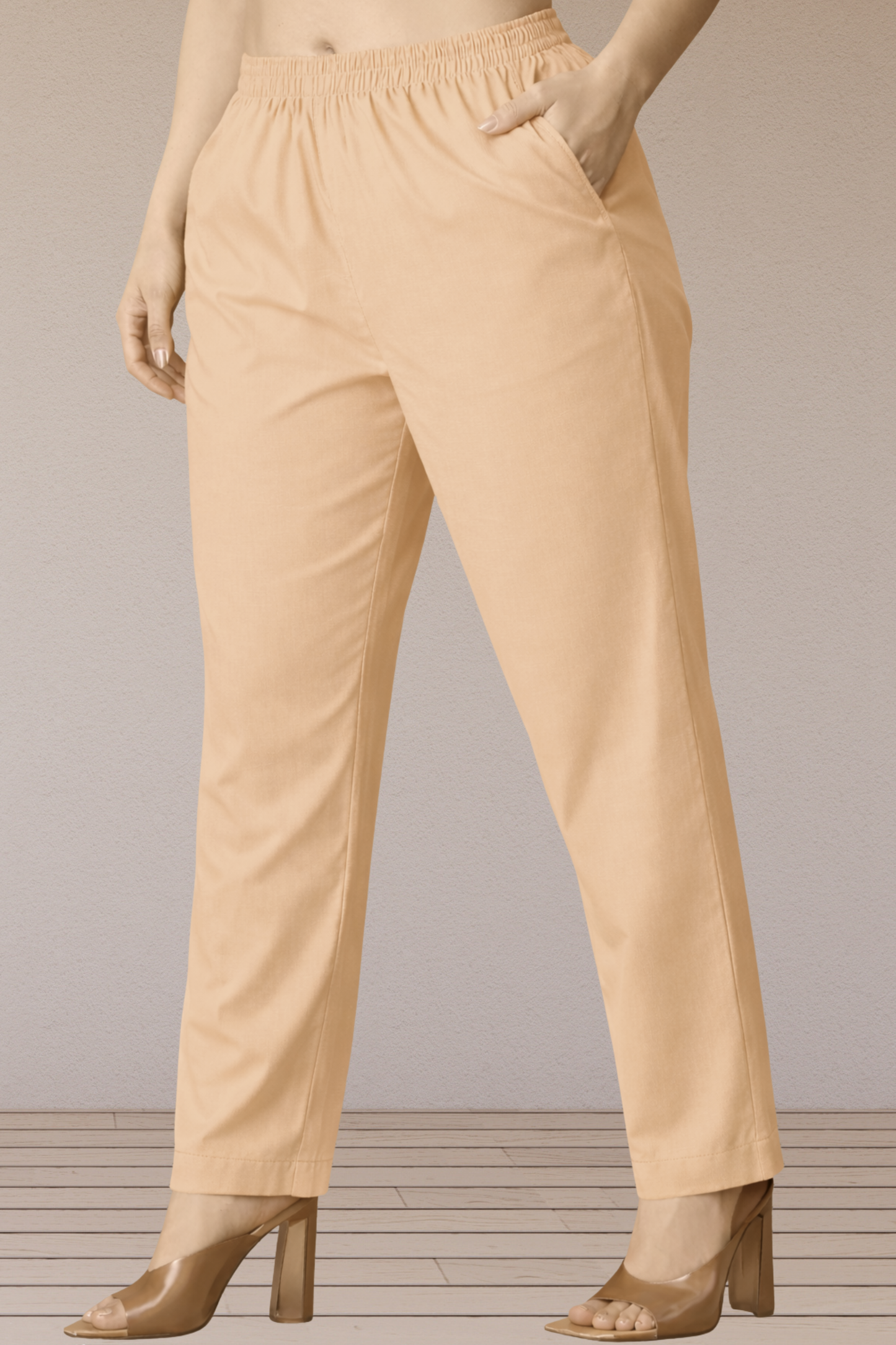 Light Apricot Cotton Kurti Pant