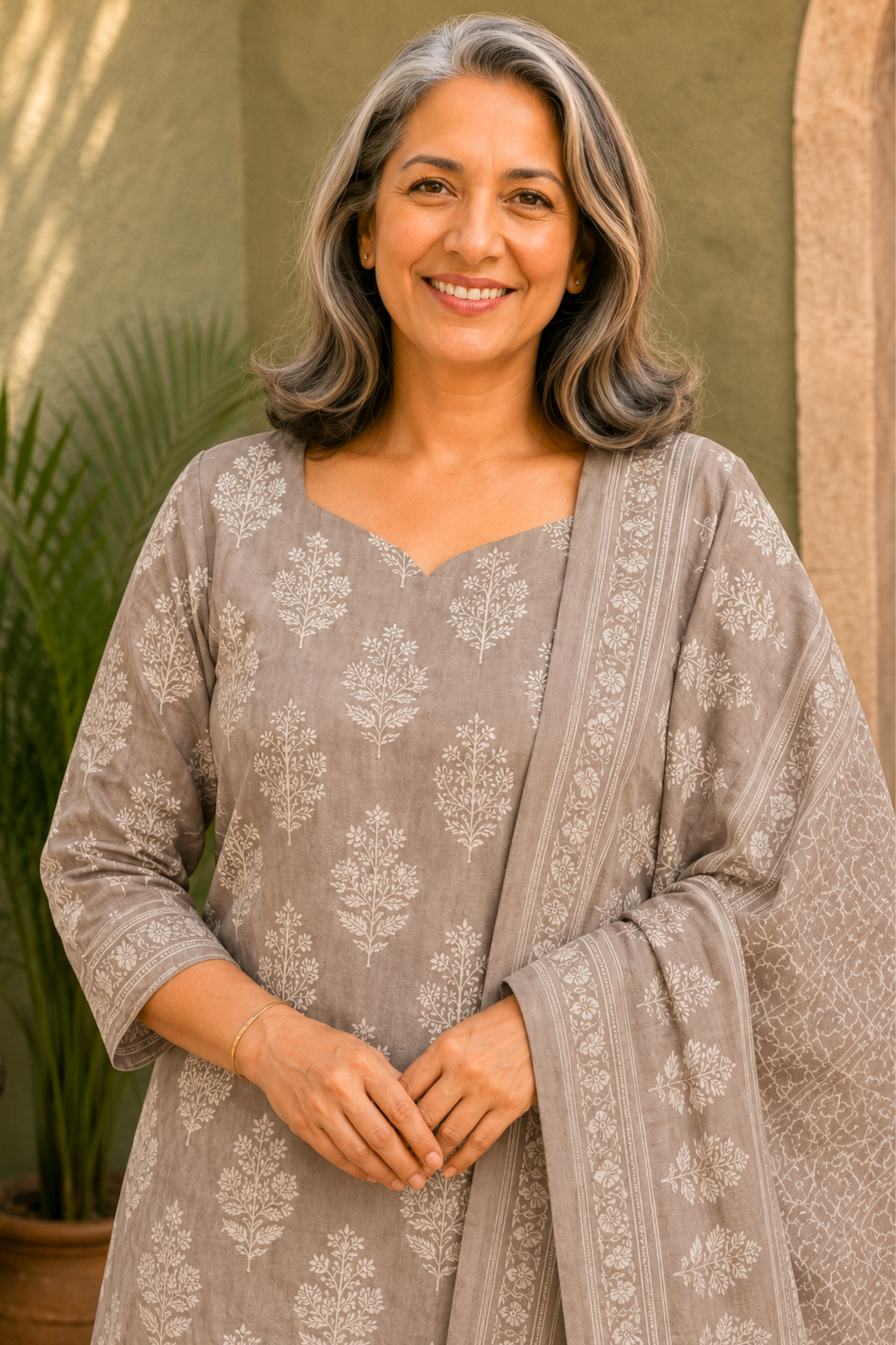 Aabha Block Printed Cotton Salwar Suit