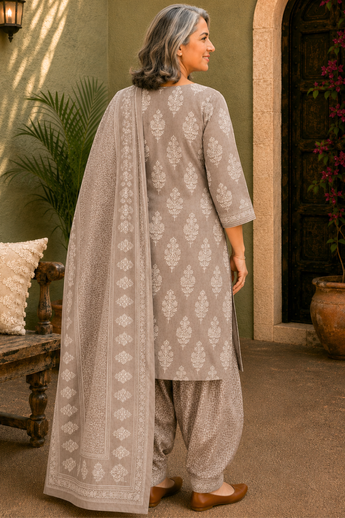 Aabha Block Printed Cotton Salwar Suit