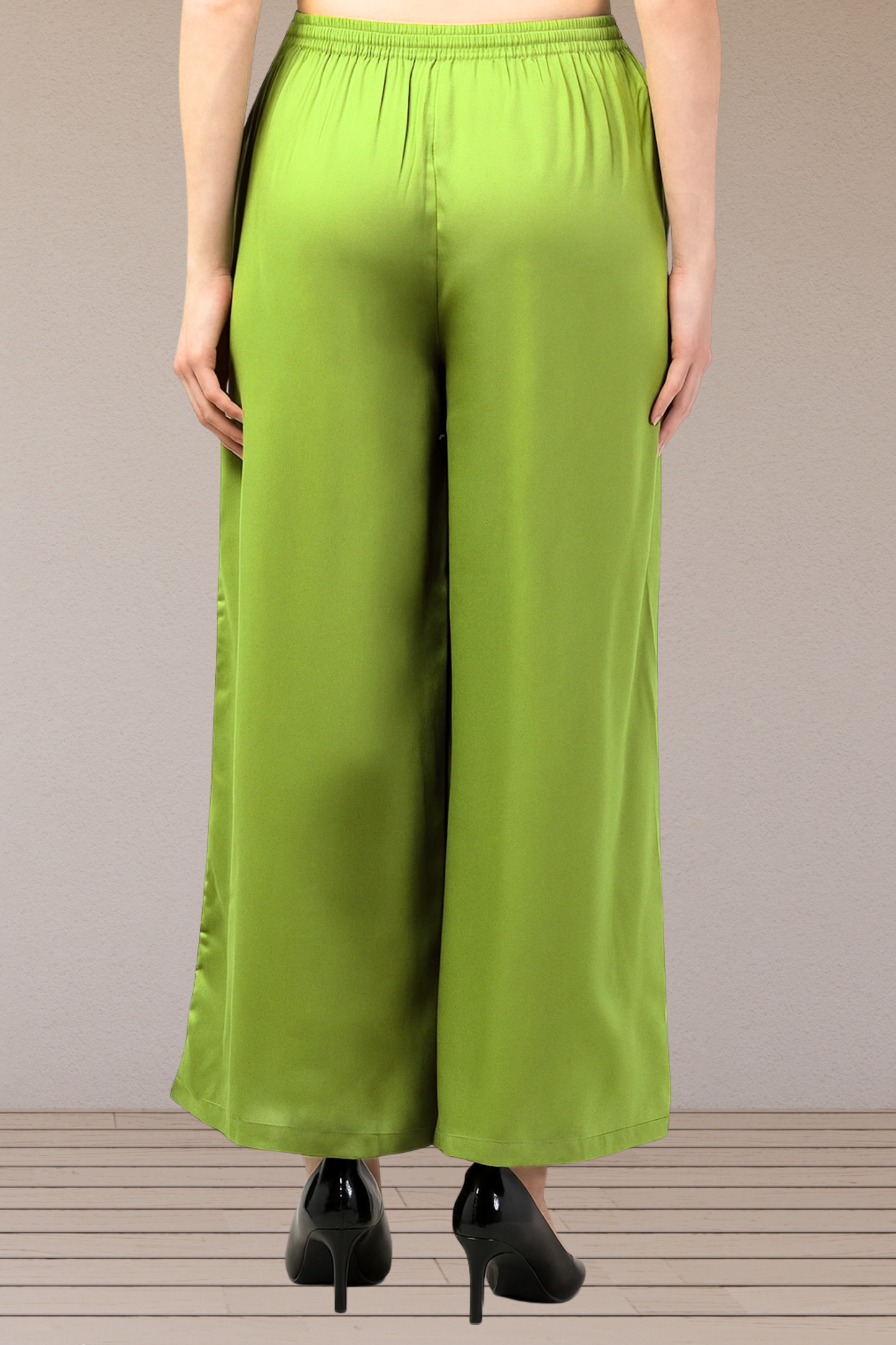 Light Green Flared Palazzo Pant