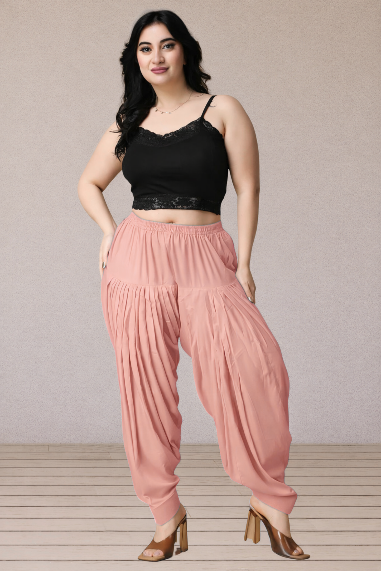 Light Onion Rayon Patiala Salwar