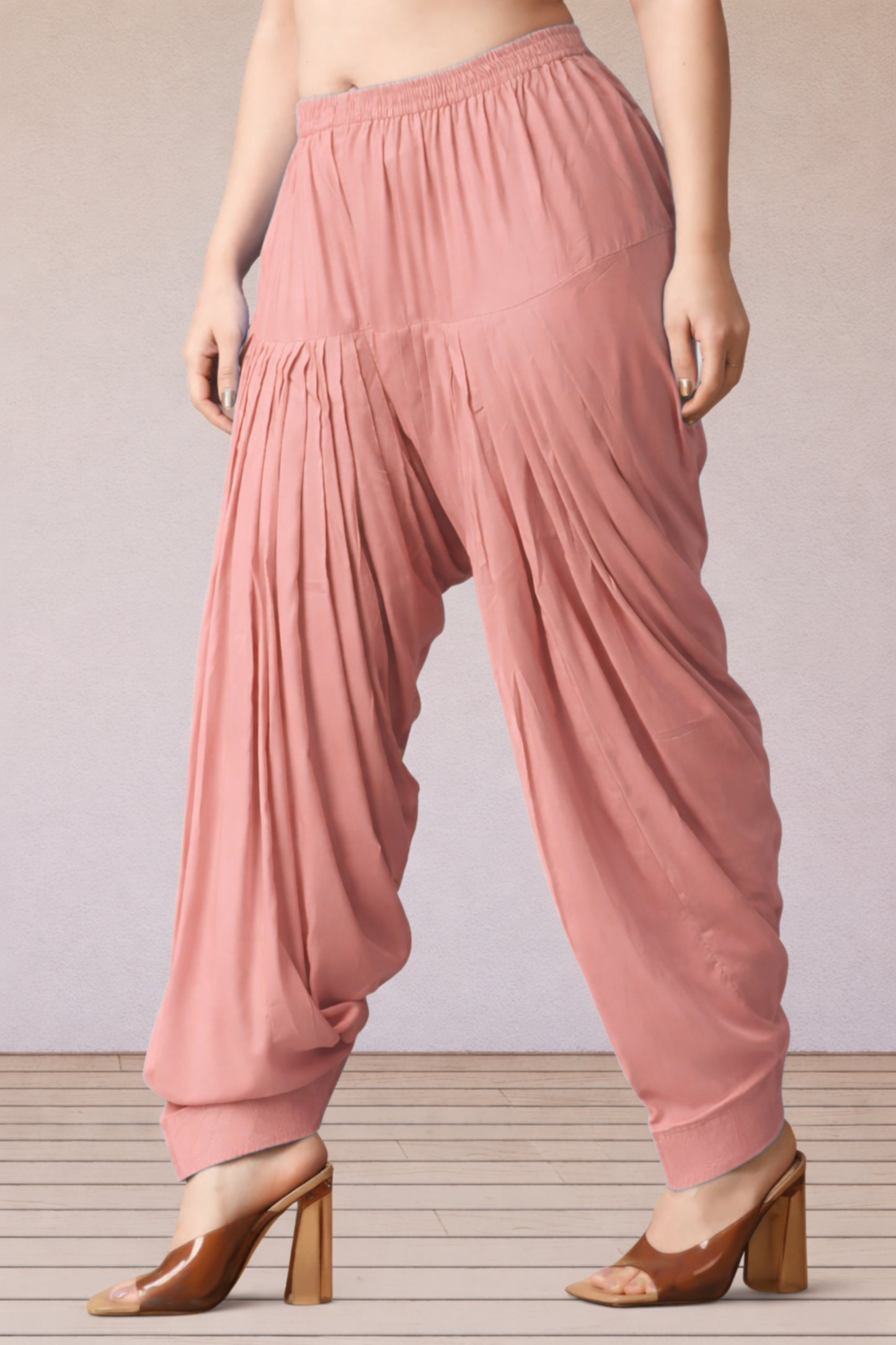 Light Onion Rayon Patiala Salwar