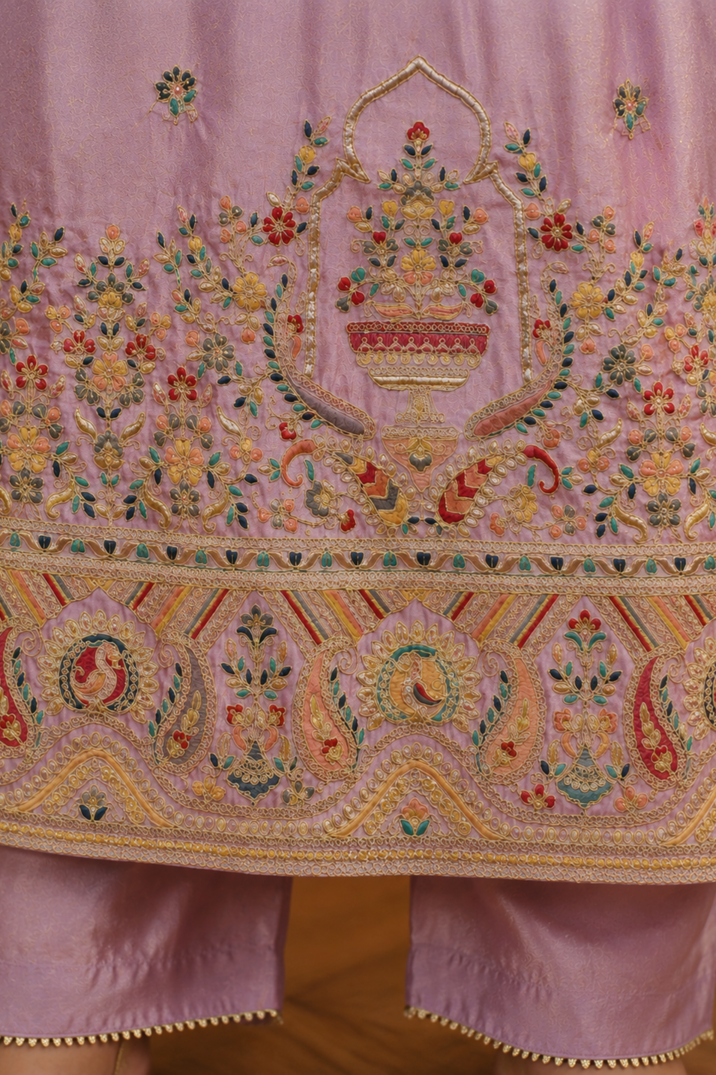 Mehzaan Tissue Shimmer Suit with Zari Embroidery (Copy)