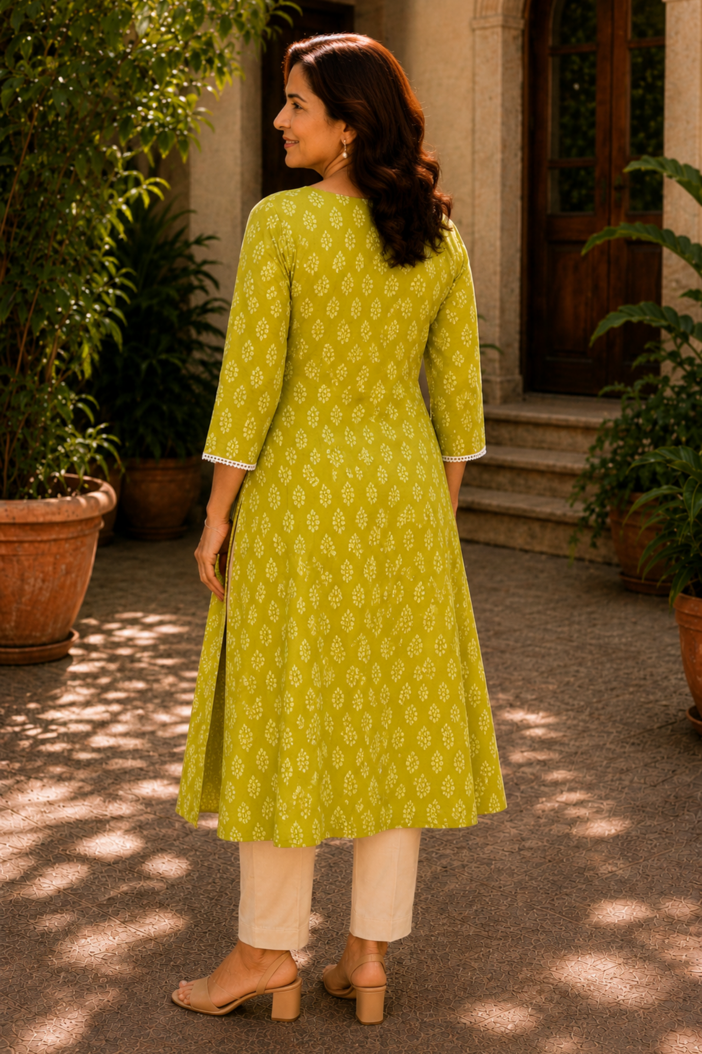 Vanya Vine A-line Cotton Kali Kurta