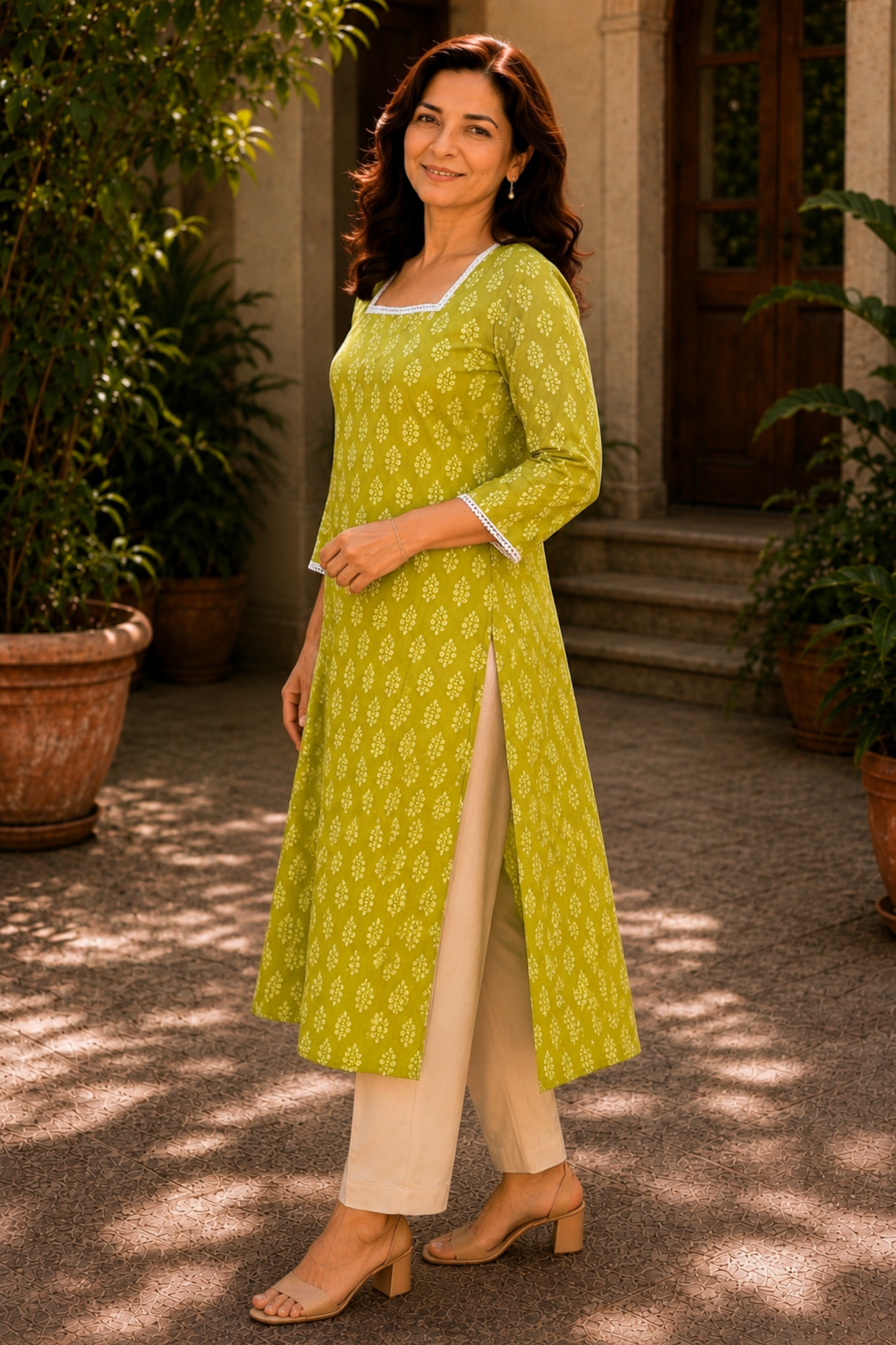 Vanya Vine A-line Cotton Kali Kurta