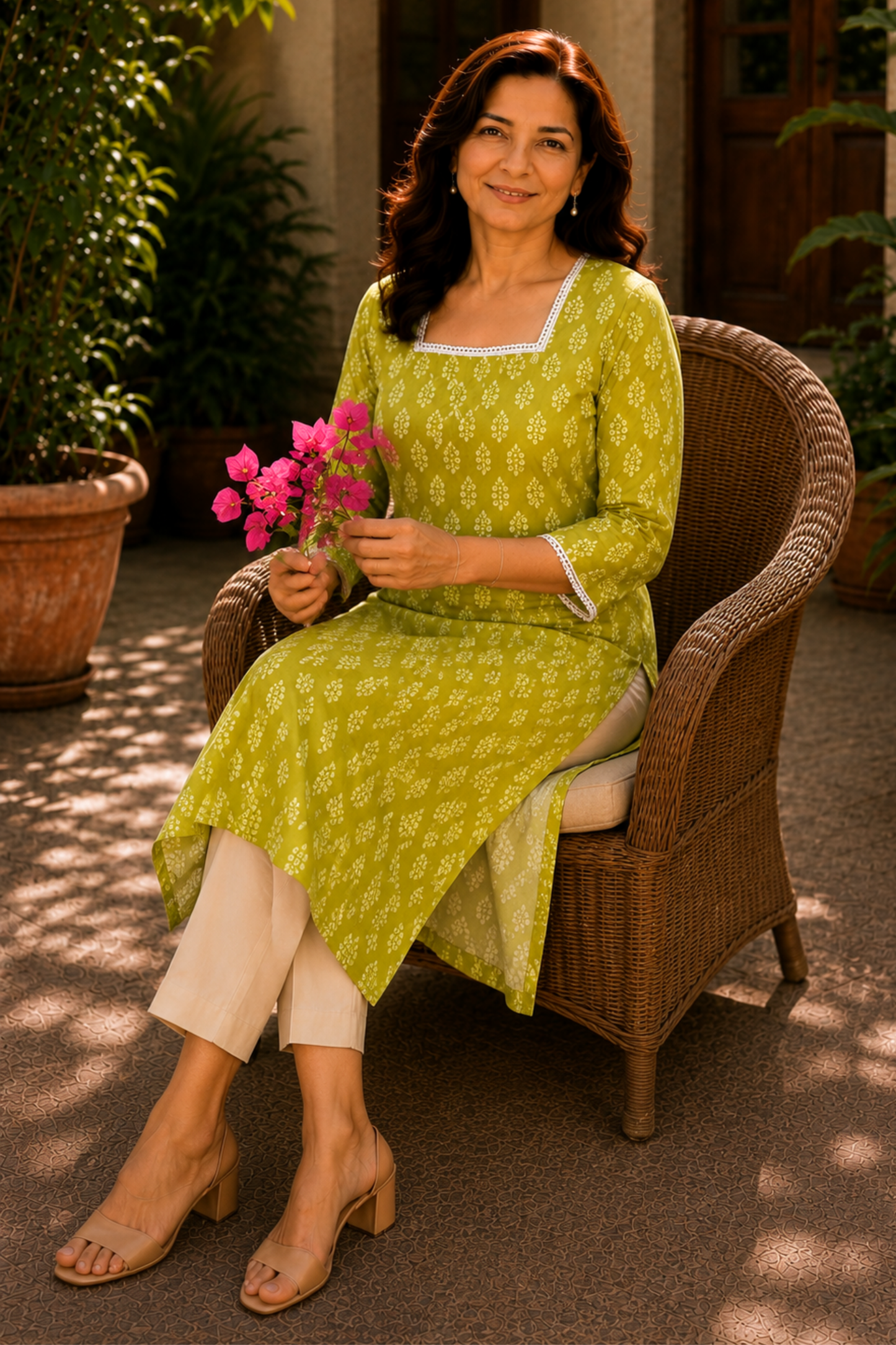 Vanya Vine A-line Cotton Kali Kurta