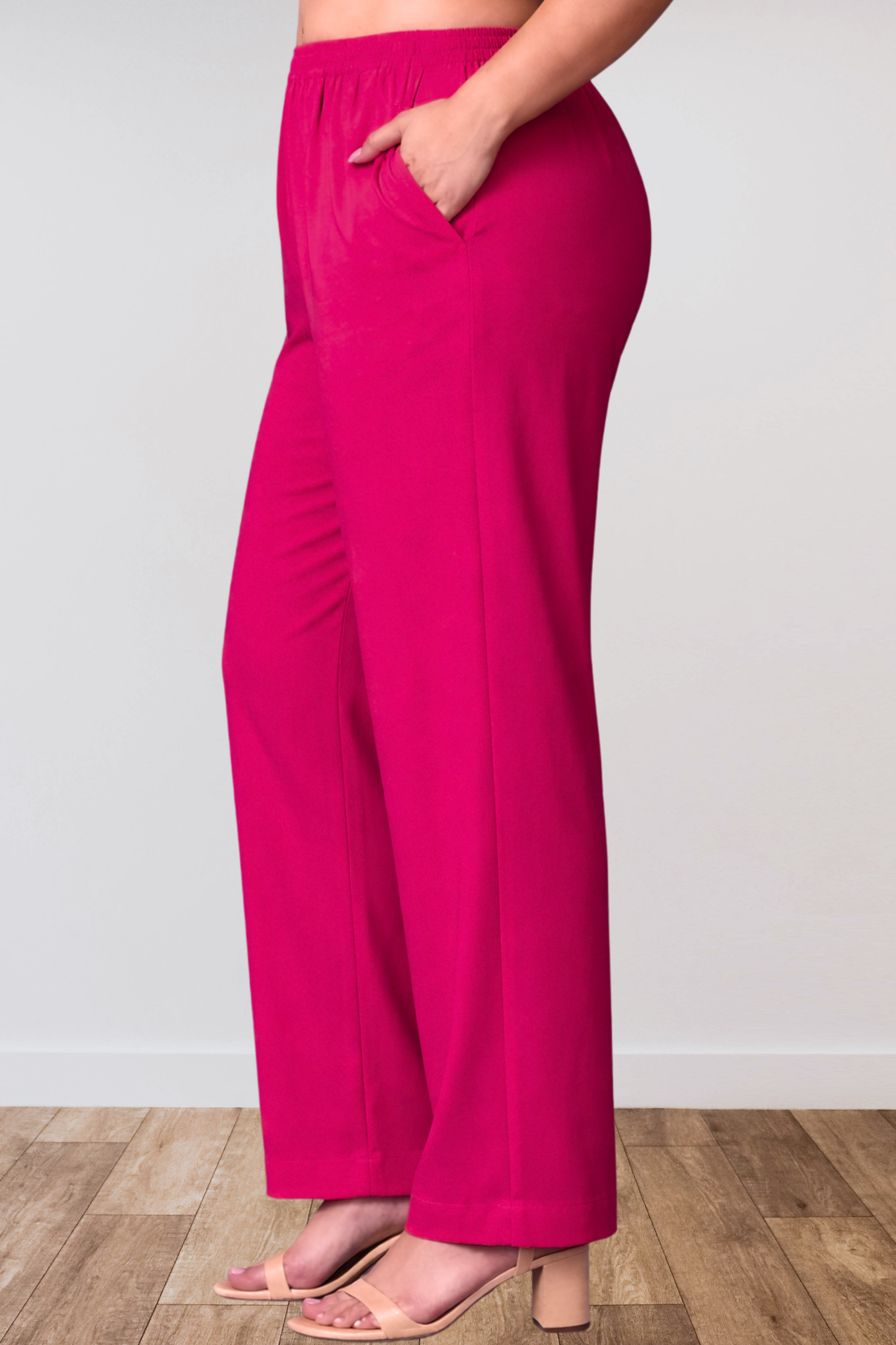 Magenta Anti Wrinkle Kurti Pants