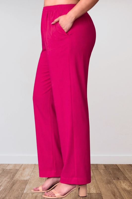 Magenta Anti Wrinkle Kurti Pants