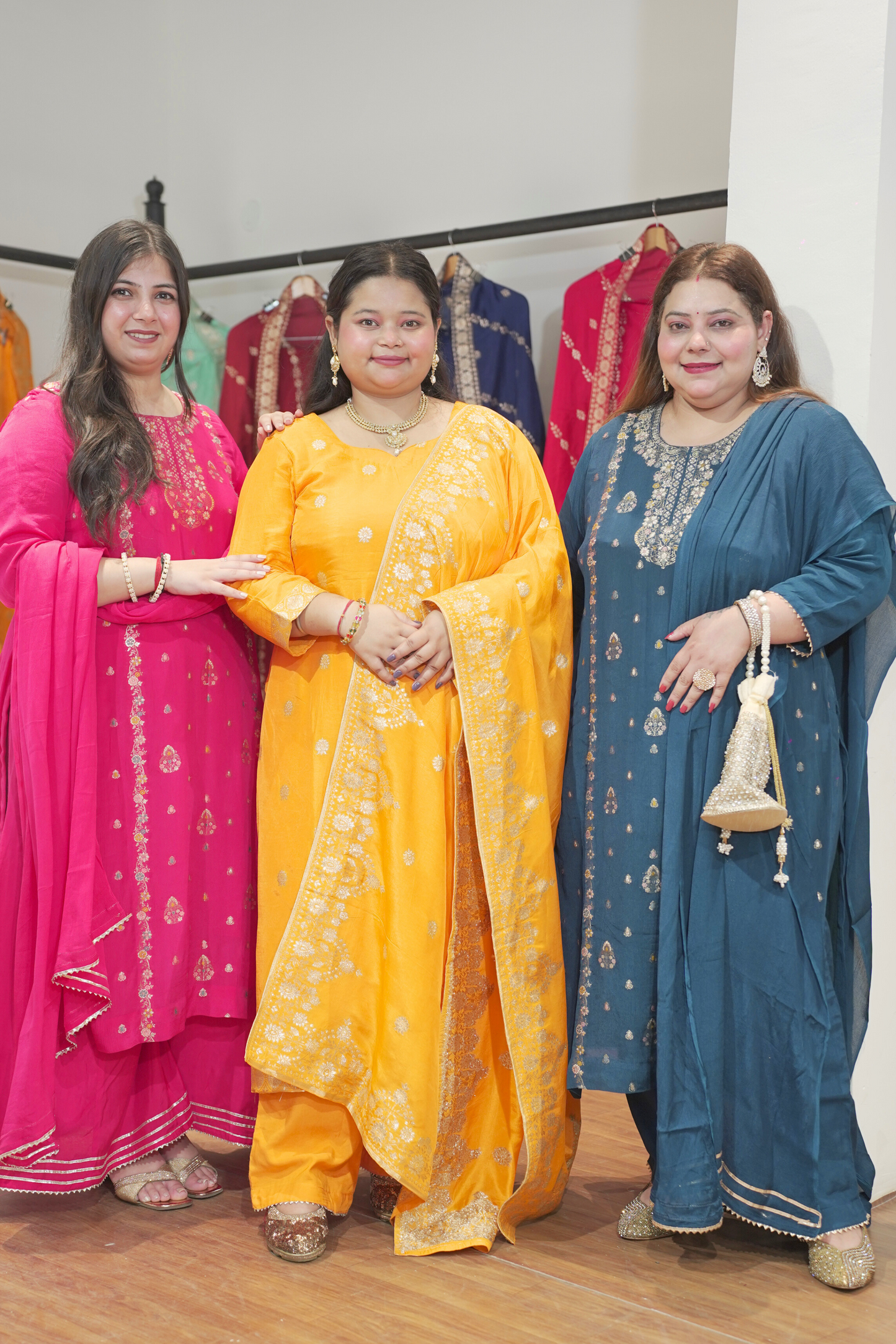 Gulzaar Magenta Chinon Sharara Suit