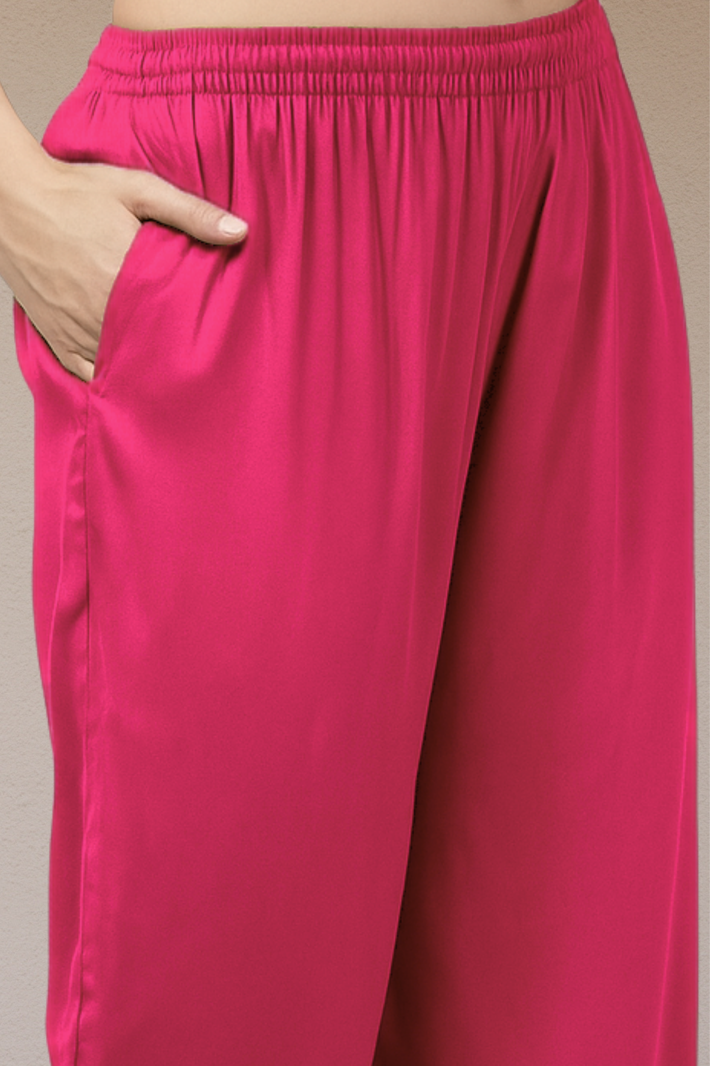 Magenta Flared Palazzo Pant