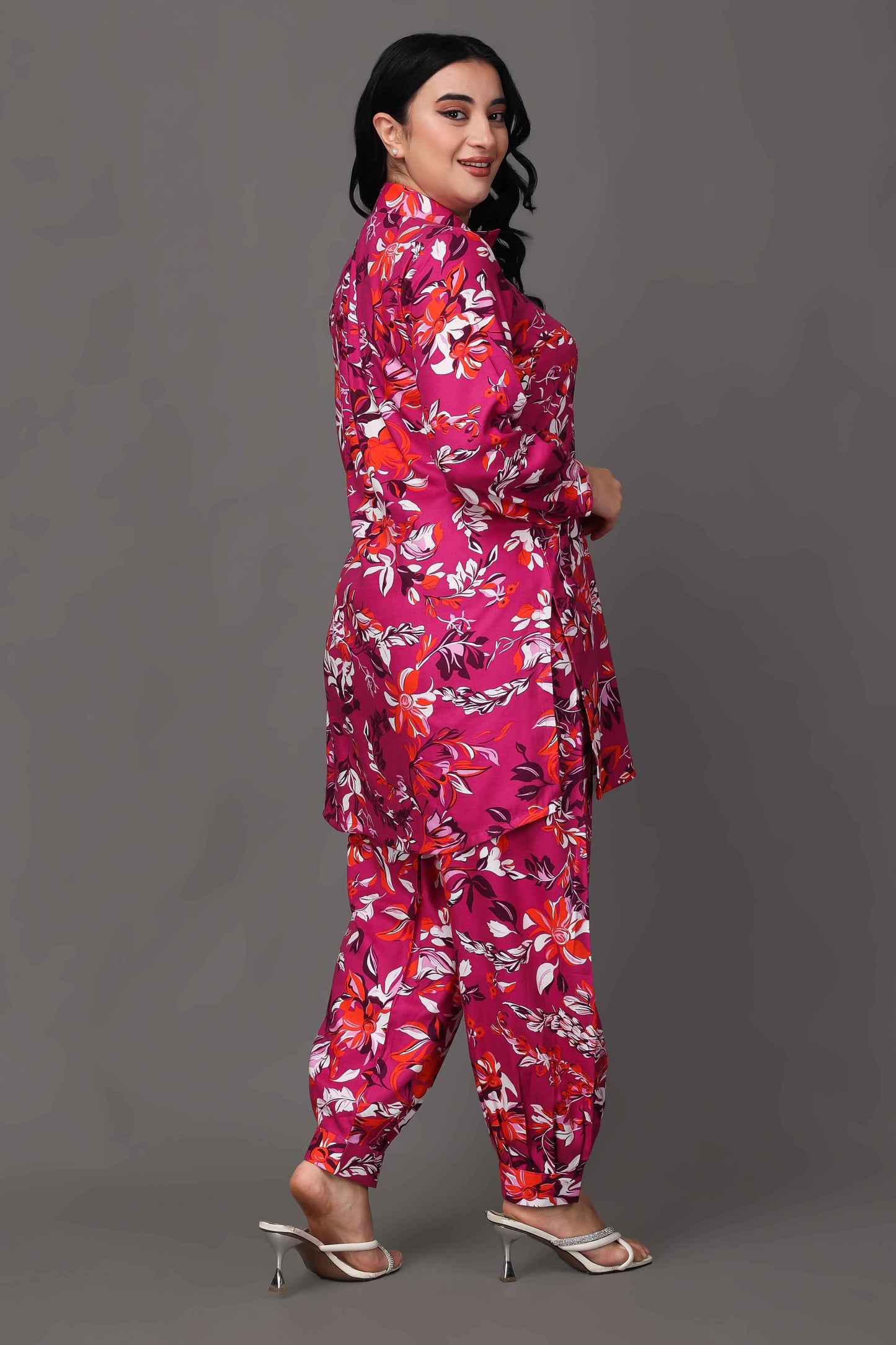 Fiery Pink Woollen Co-ord Set