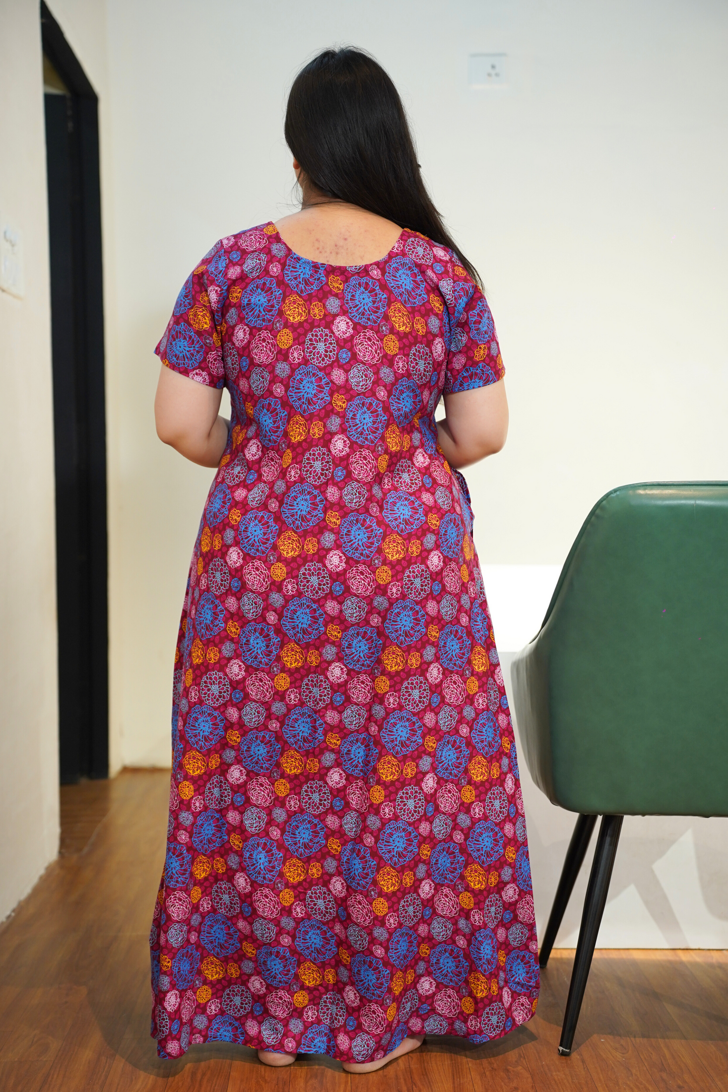 Floral Story Printed Night Gown