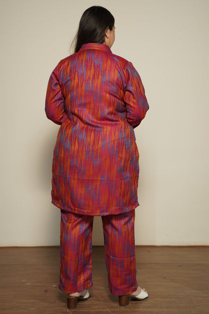 Magenta Spectrum Woollen Co-ord Set
