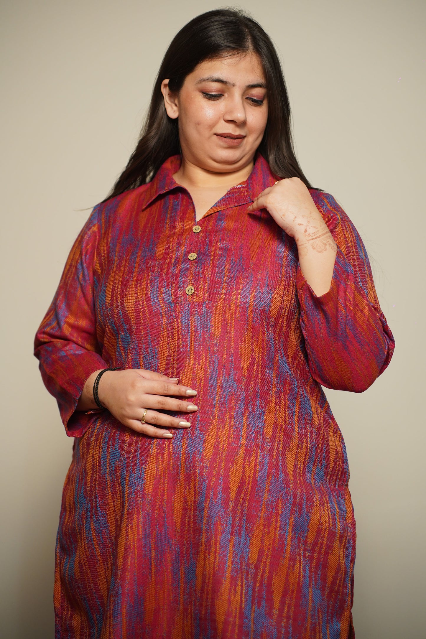 Magenta Spectrum Woollen Co-ord Set