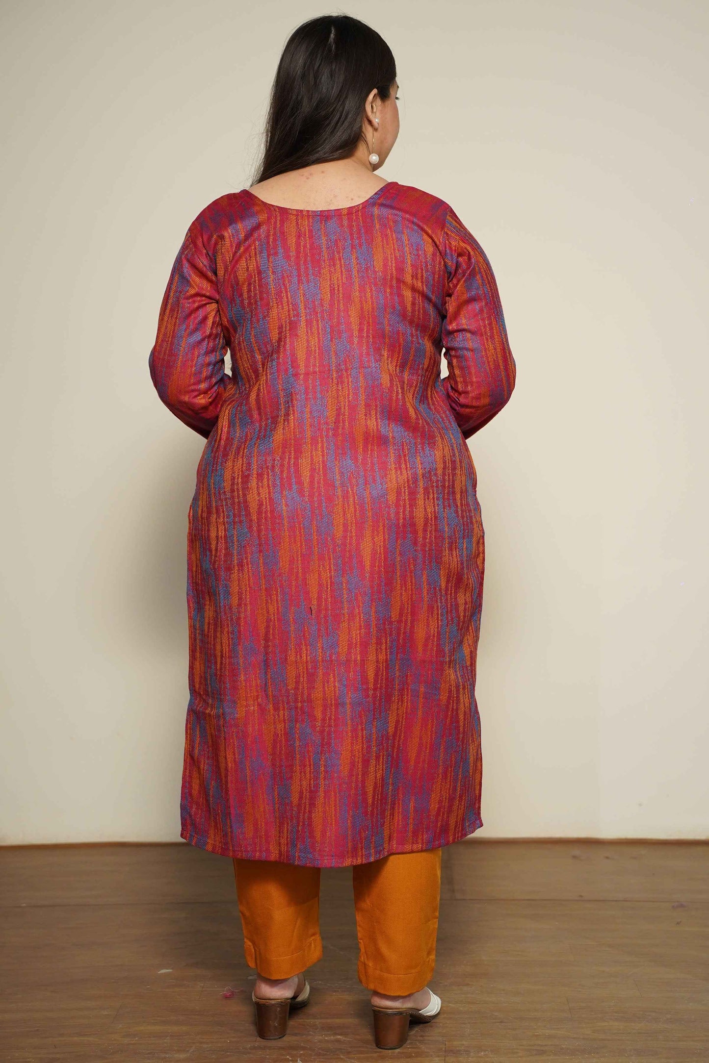 Magenta Spectrum Woollen Kurta Set