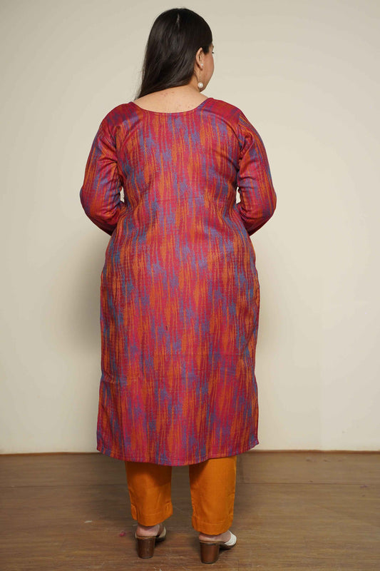 Magenta Spectrum Woollen Kurta Set