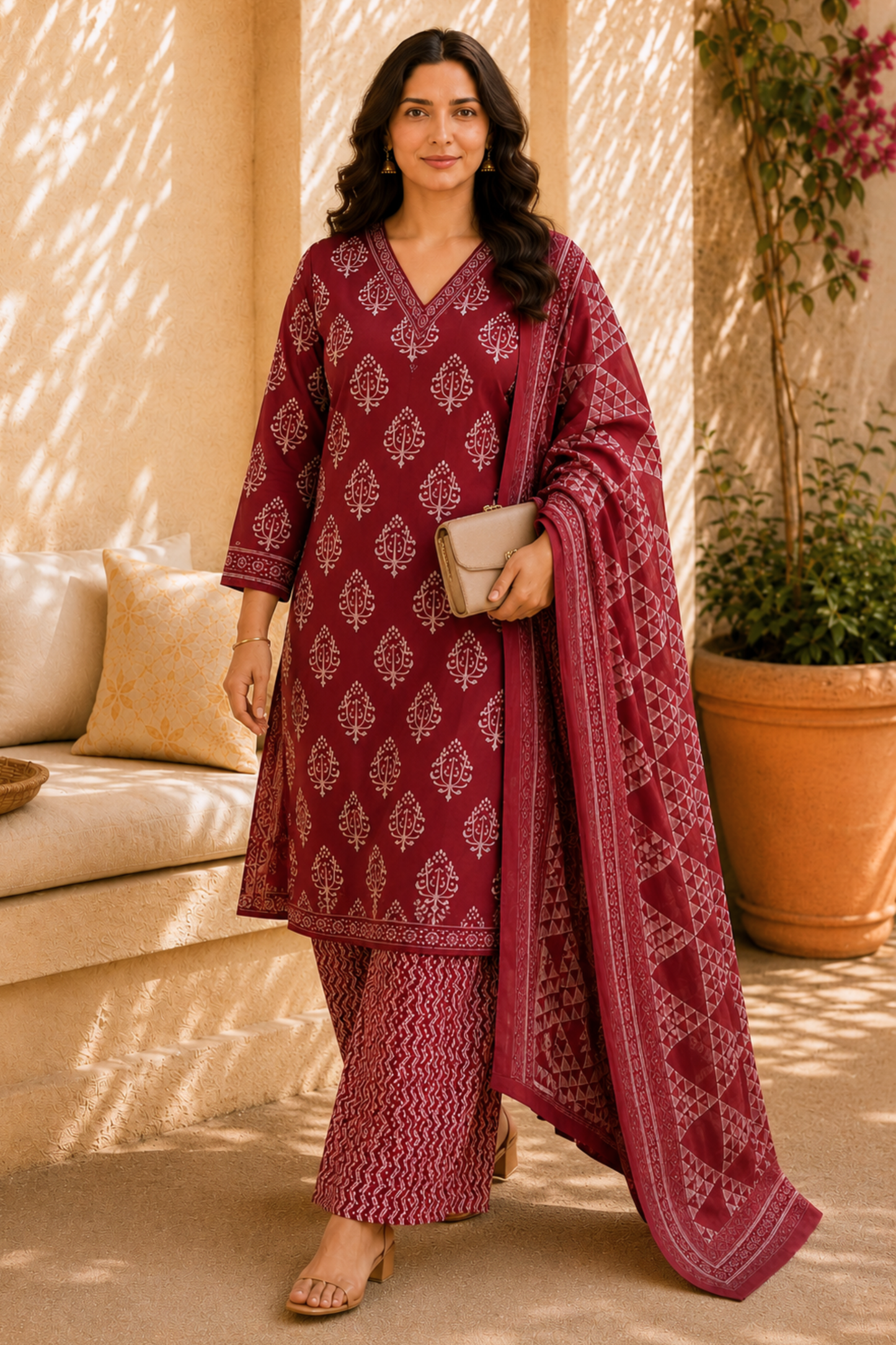 Arunima Block Printed Cotton Suit