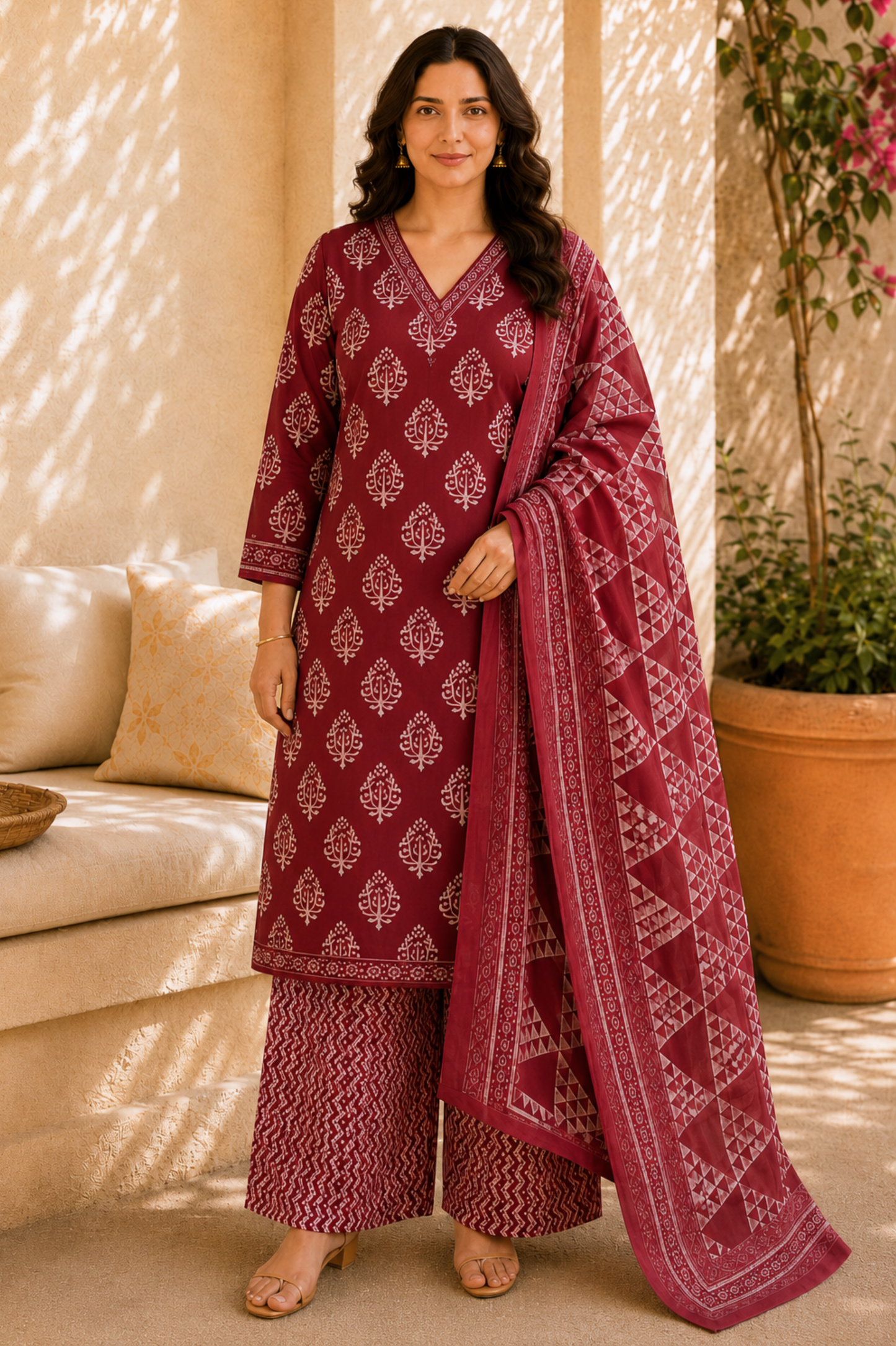 Arunima Block Printed Cotton Suit