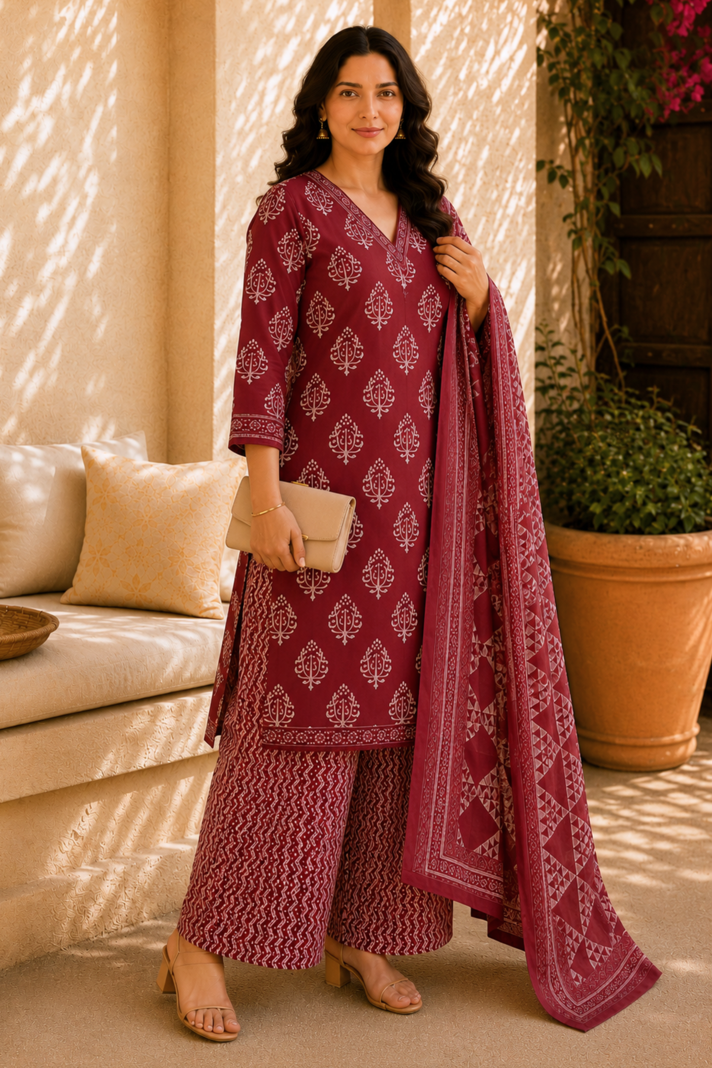 Arunima Block Printed Cotton Suit