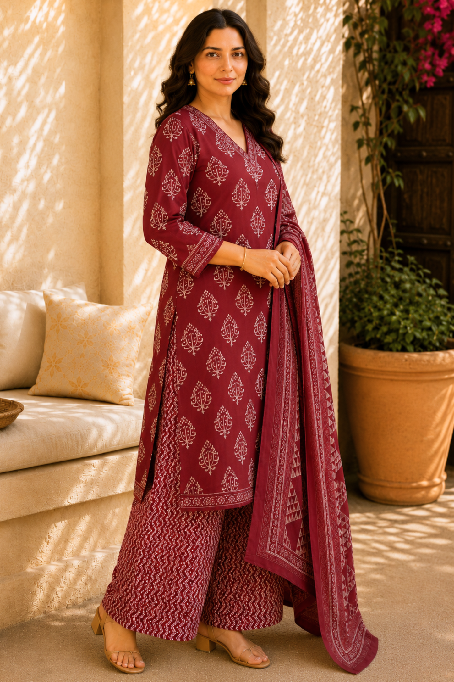 Arunima Block Printed Cotton Suit