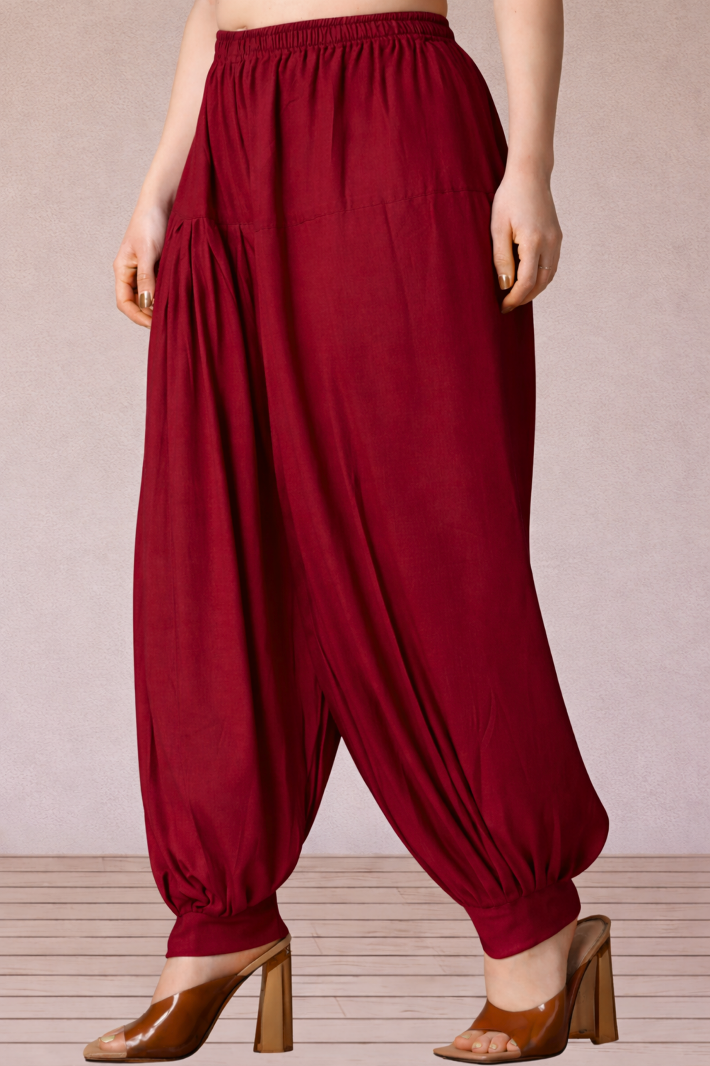 Maroon Rayon Afghani Salwar