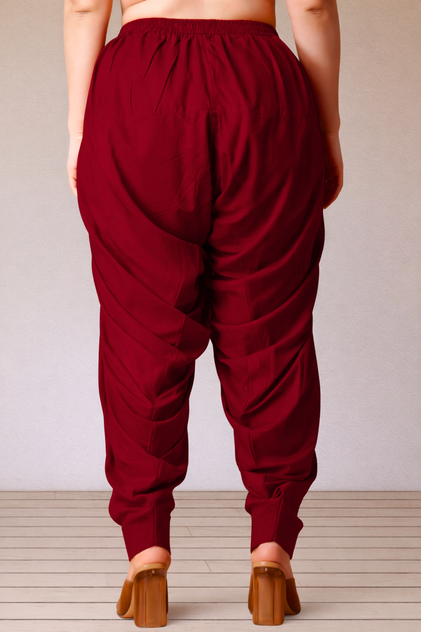 Maroon Rayon Patiala Salwar