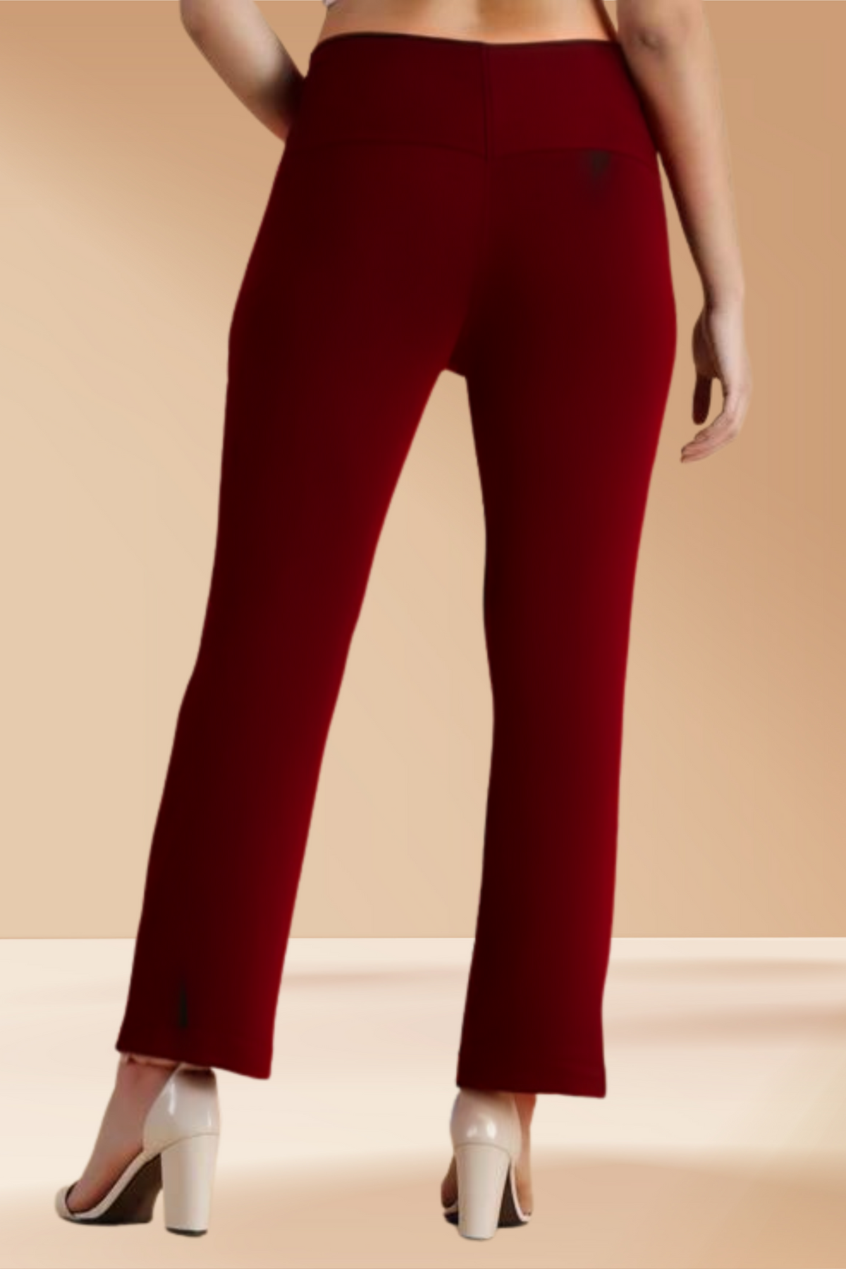 Buy Plus Size ​Maroon Tummy Tucker Pants At Apella | Sizes XS to 10 XL | India | Free Delivery | Customized