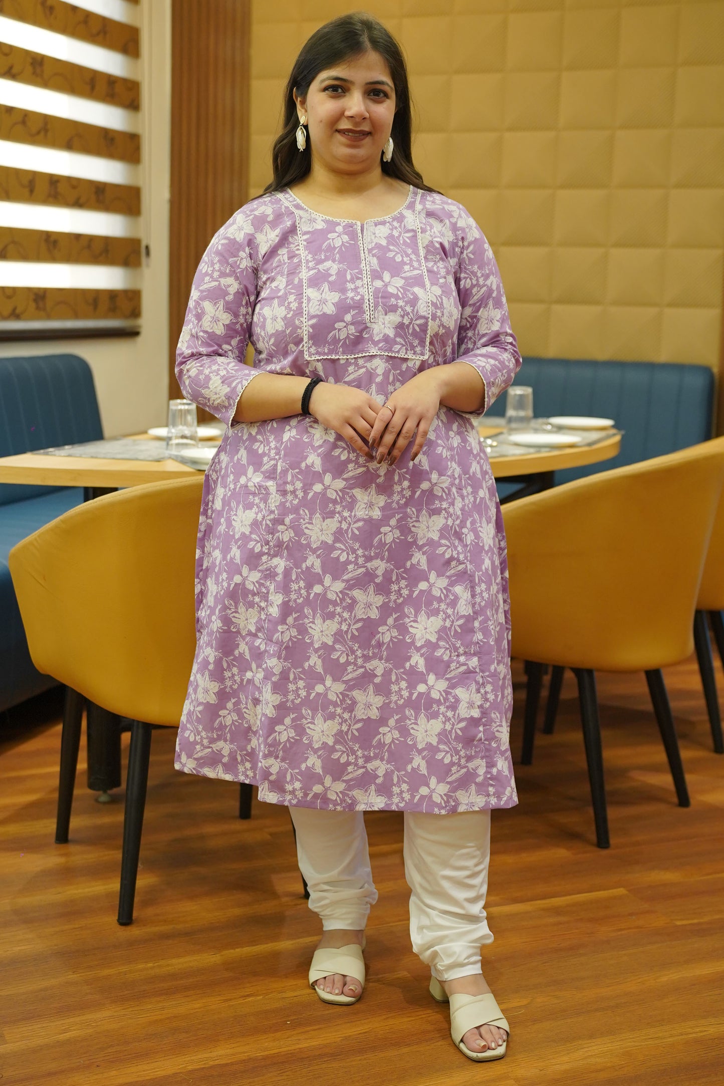 Mauve Bagh Printed Cotton Kali Kurta