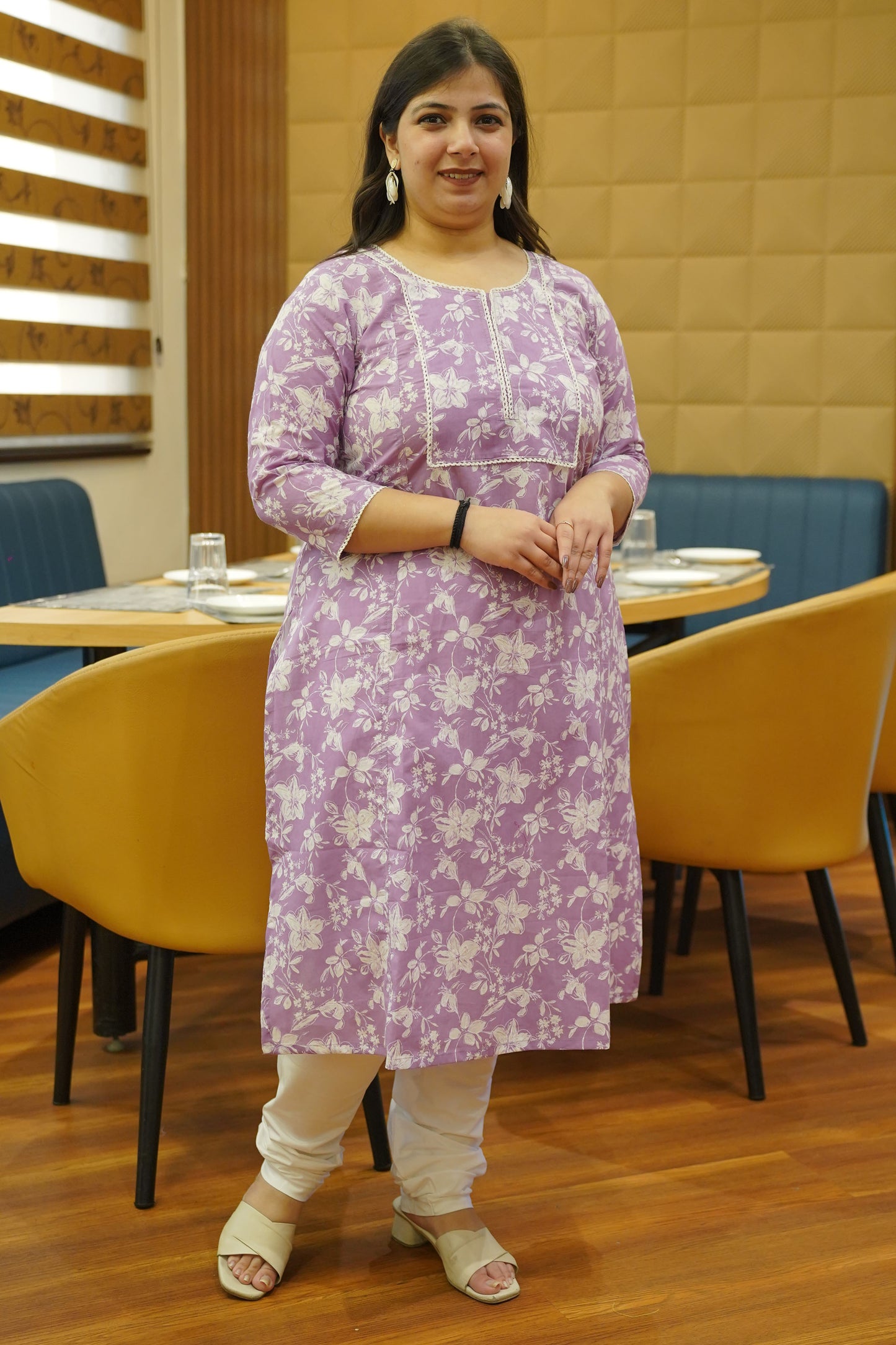 Mauve Bagh Printed Cotton Kali Kurta