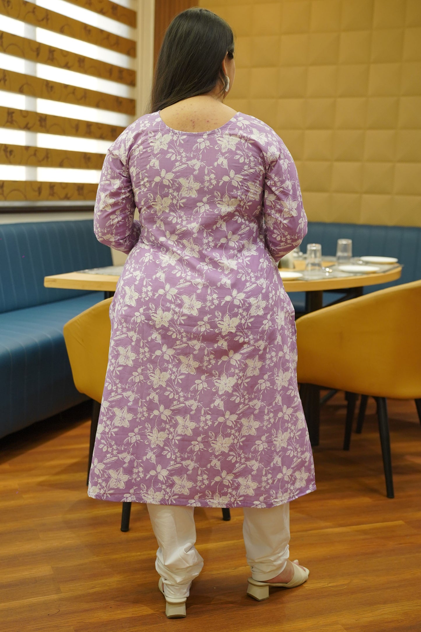 Mauve Bagh Printed Cotton Kali Kurta