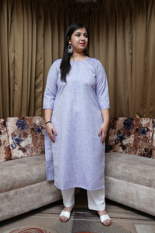 Buy Plus Size ​Mauve Mirage Textured Kurta At Apella | Sizes XS to 10 XL | India | Free Delivery | Customized