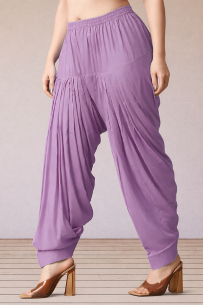 Lavender Rayon Patiala Salwar