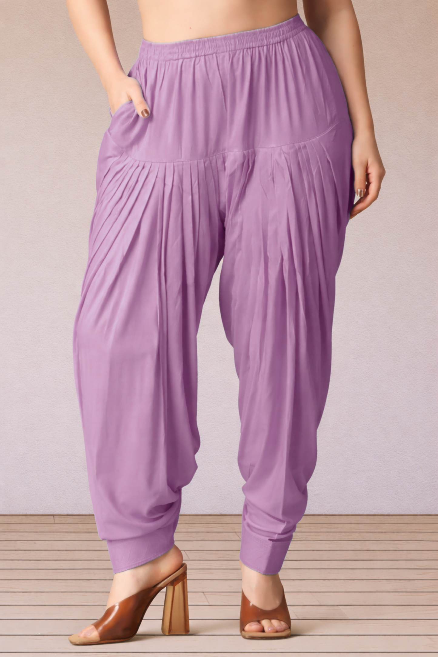 Lavender Rayon Patiala Salwar