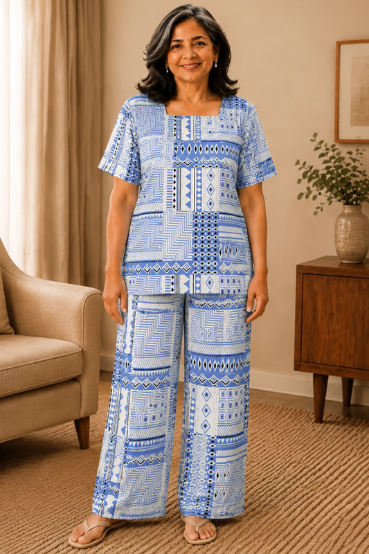 Medallion Muse Rayon Night Suit